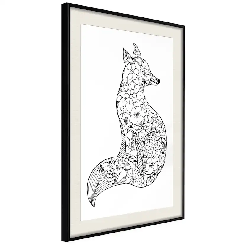 Poster Artgeist Affisch Flower Fox