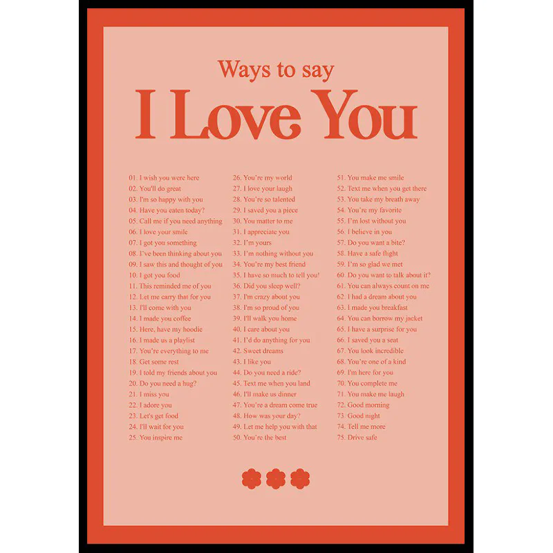 Poster Gallerix Ways To Say I Love You