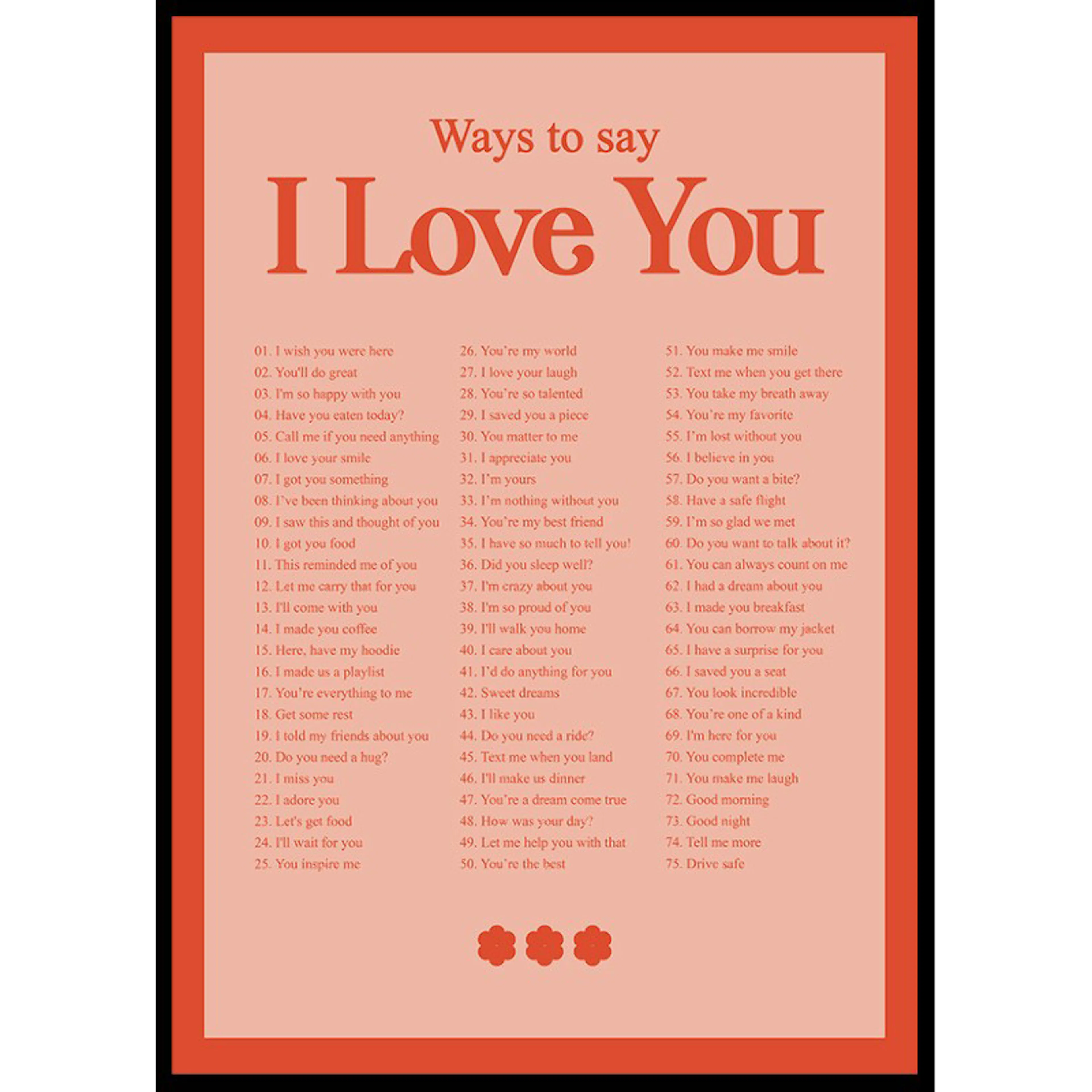 Poster Gallerix Ways To Say I Love You