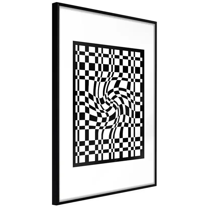 Poster Artgeist Affisch Distorted Chessboard