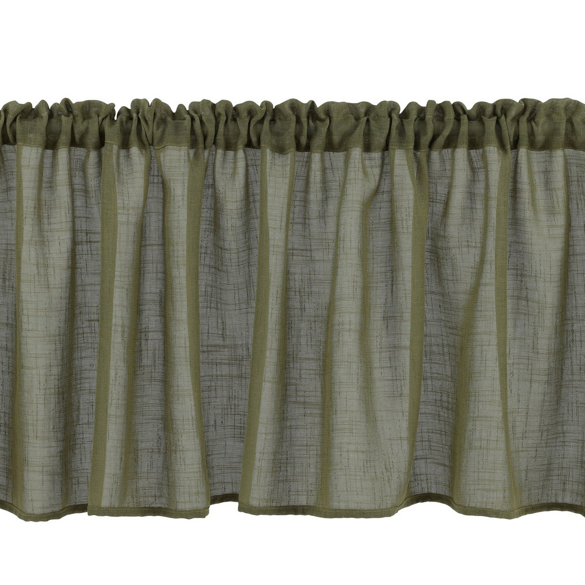 Kaya Curtain Polyester/fake linen - Green - 55*250 - Pelmet Grön