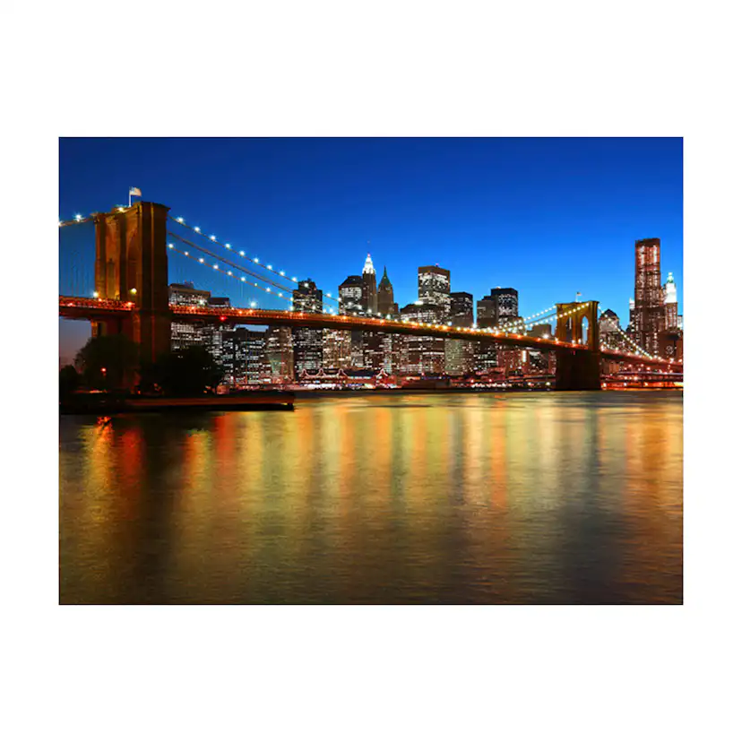 Fototapet Arkiio Skymning Över Brooklyn Bridge