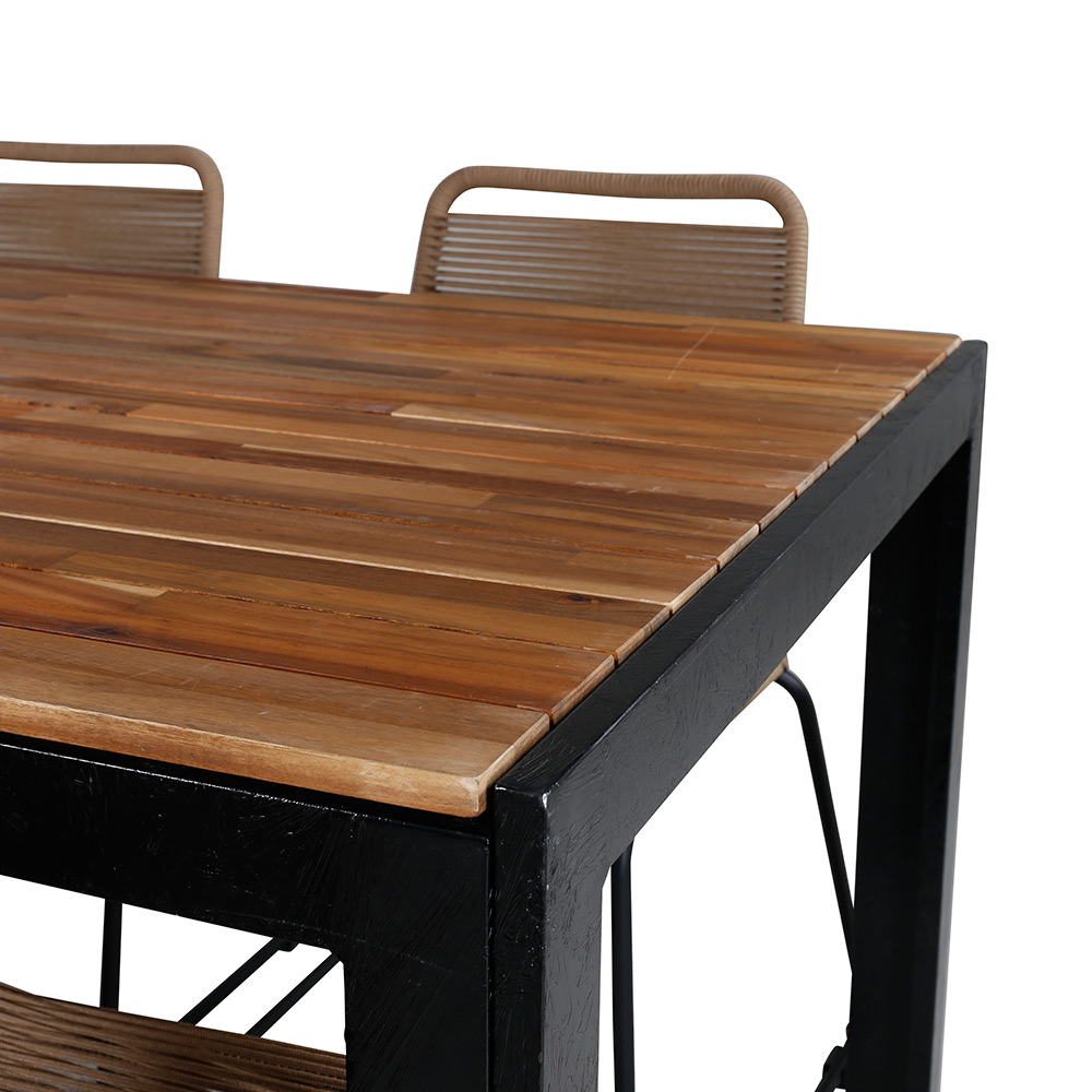 BoisDiningtable205*90cm-LindosStackingChair-LatteRope_6 Beige
