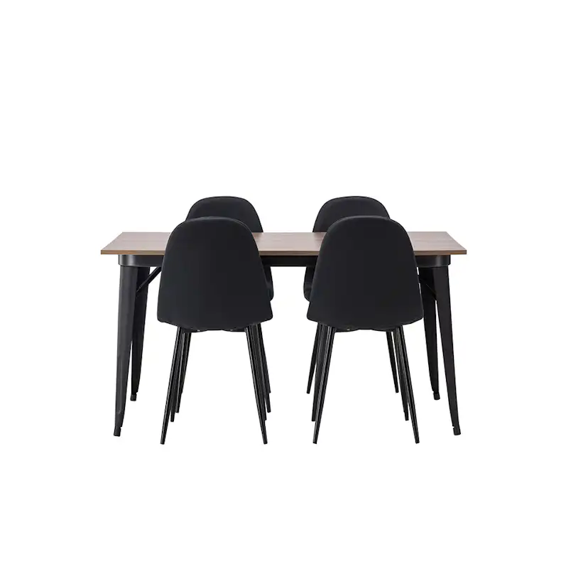 Matgrupp Venture Home Tempe 140 cm med 4 Polar Stolar