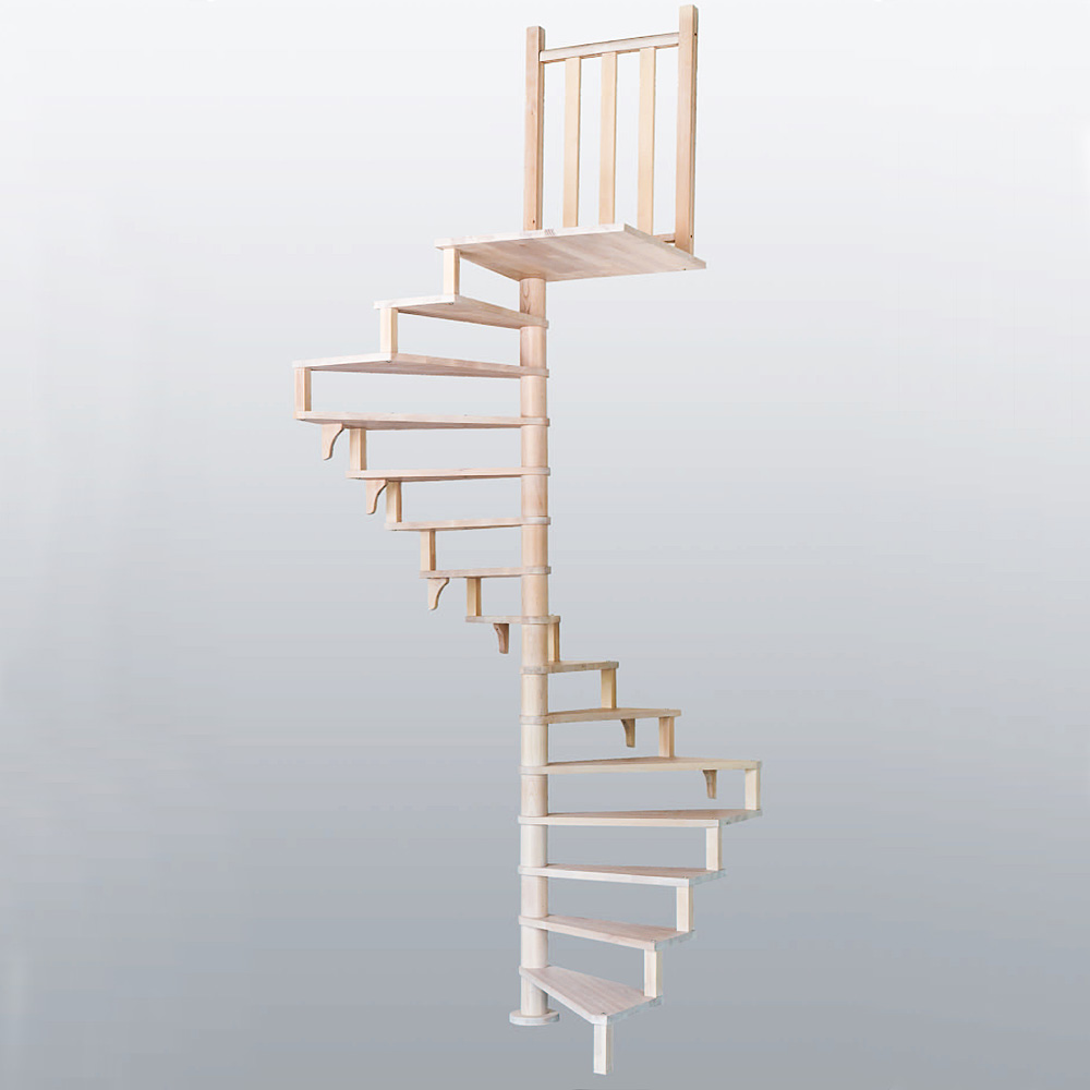 Hörnspiraltrappa Byggera Square Wood