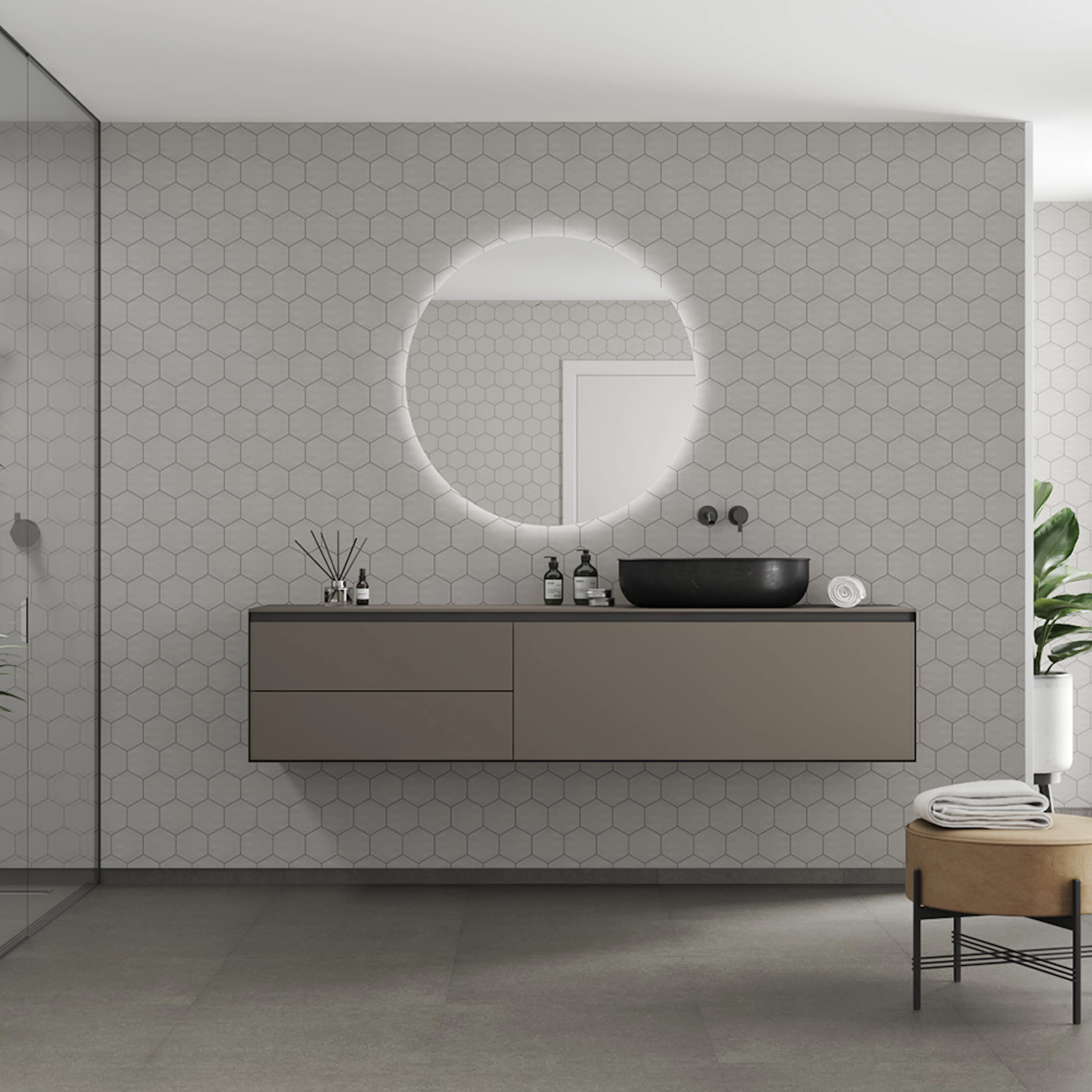 Våtrumsskiva Fibo 2490-M71 GEM Rough Cement 10x620x2400 mm