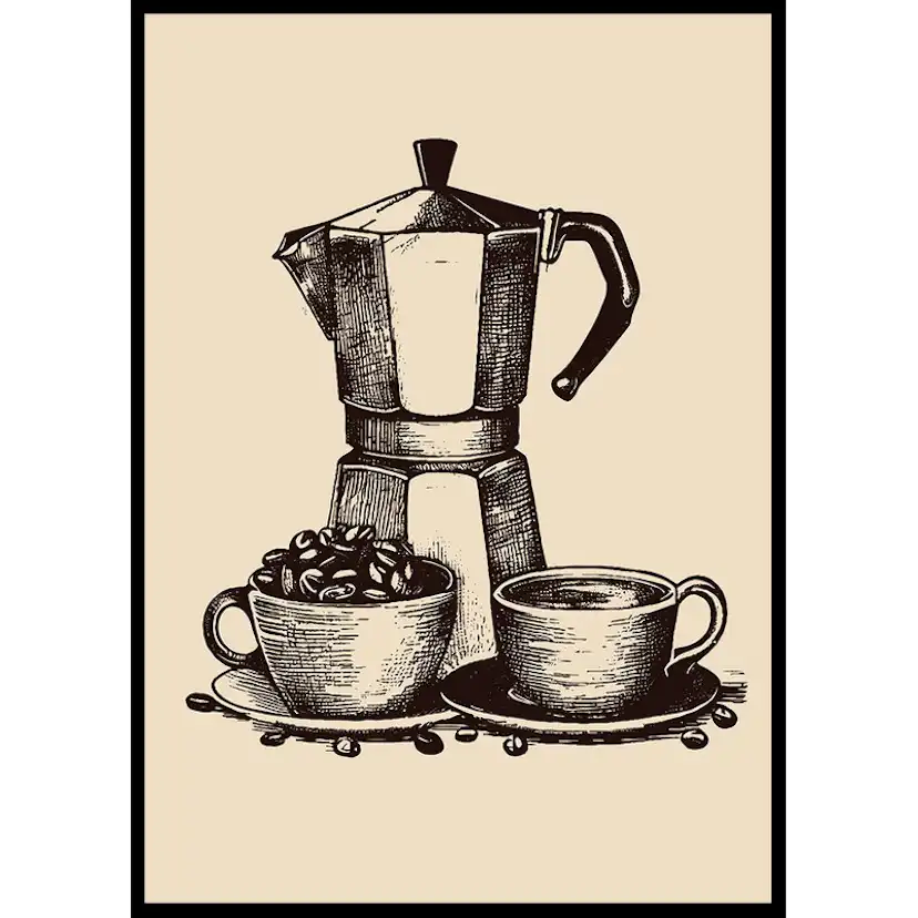 Poster Gallerix Old Italian Coffee Maker