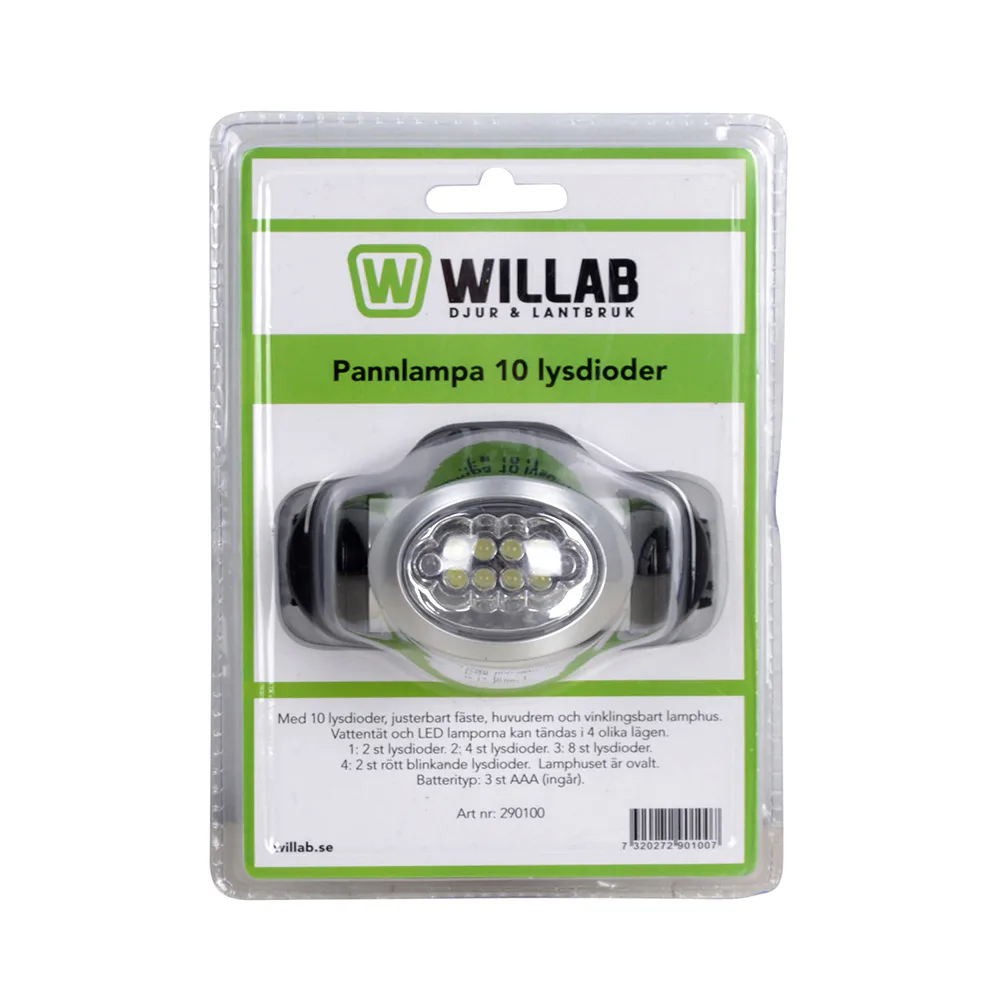 Pannlampa Willab 10 Lysdioder
