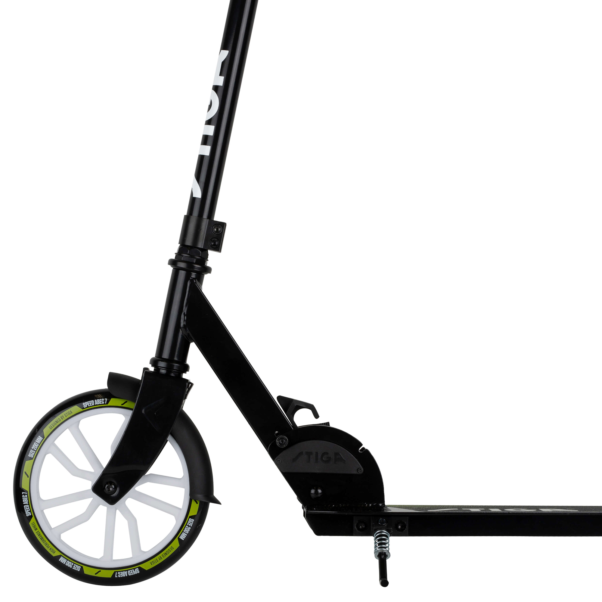 Sparkcykel STIGA Sports Kick Scooter Route 200-S Black/Lime