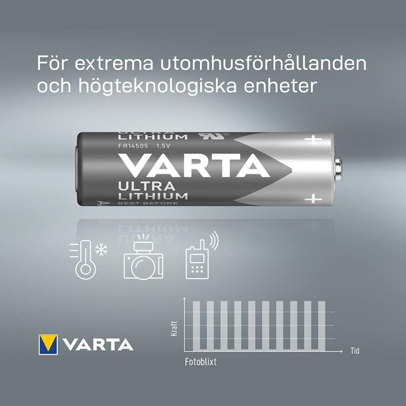 Batteri VARTA Ultra Litium LR06/AA 4-Pack