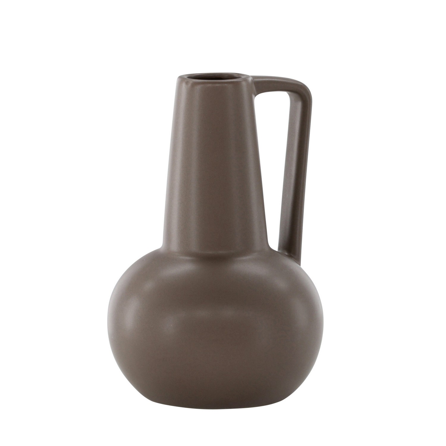 Lane Vase - Matte Brown - 15*15*22cm Svart