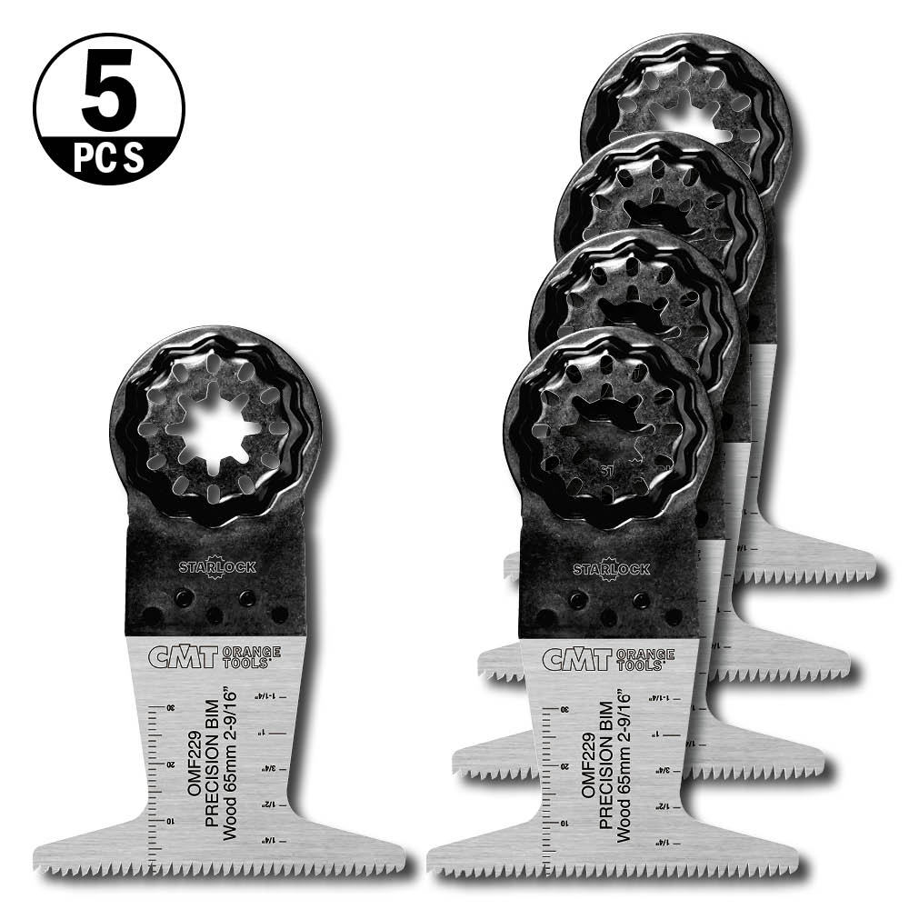 Starlock CMT Orange Tools 65x50mm BIM Trä 5 st OMF229-X5