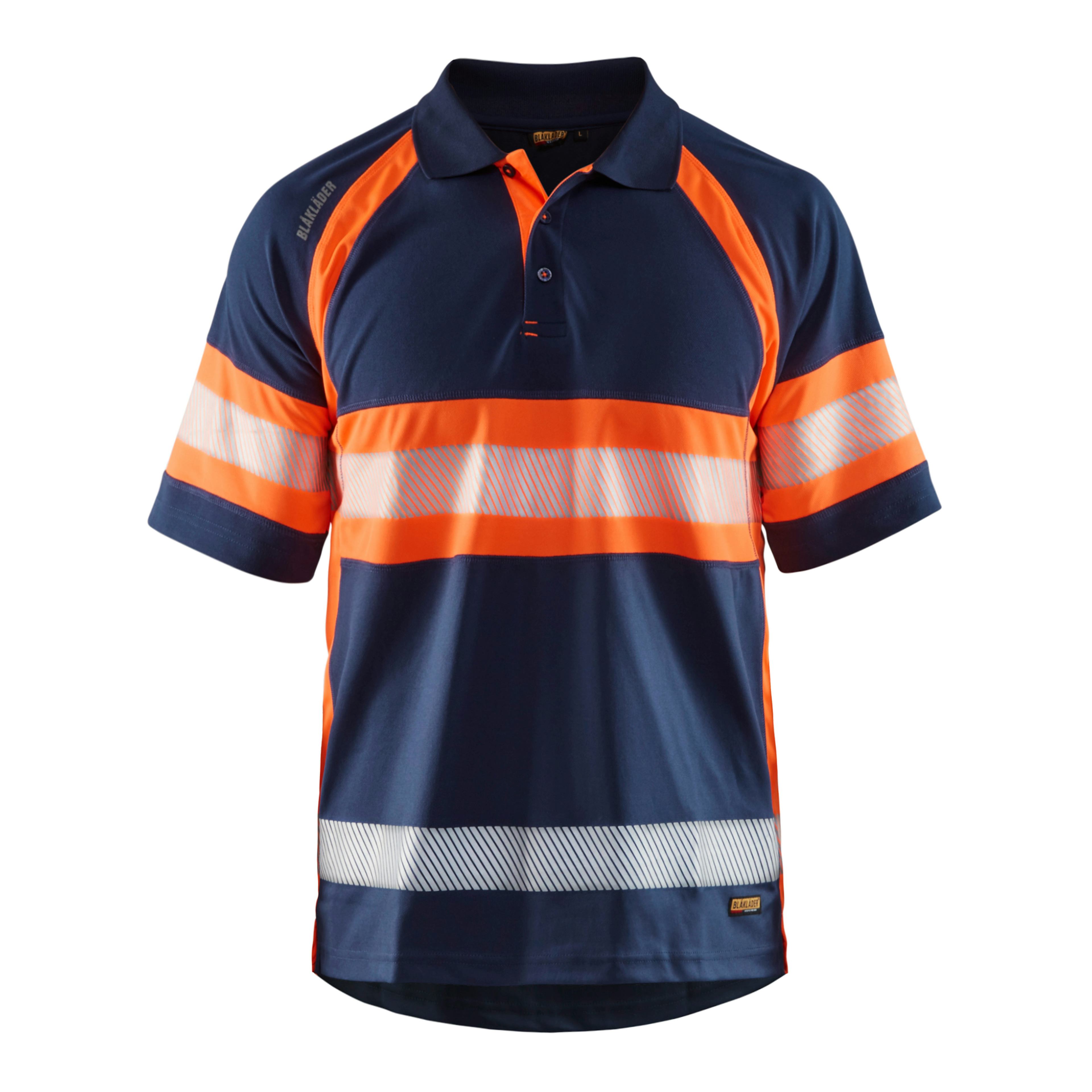 Marinblå/Varselorange