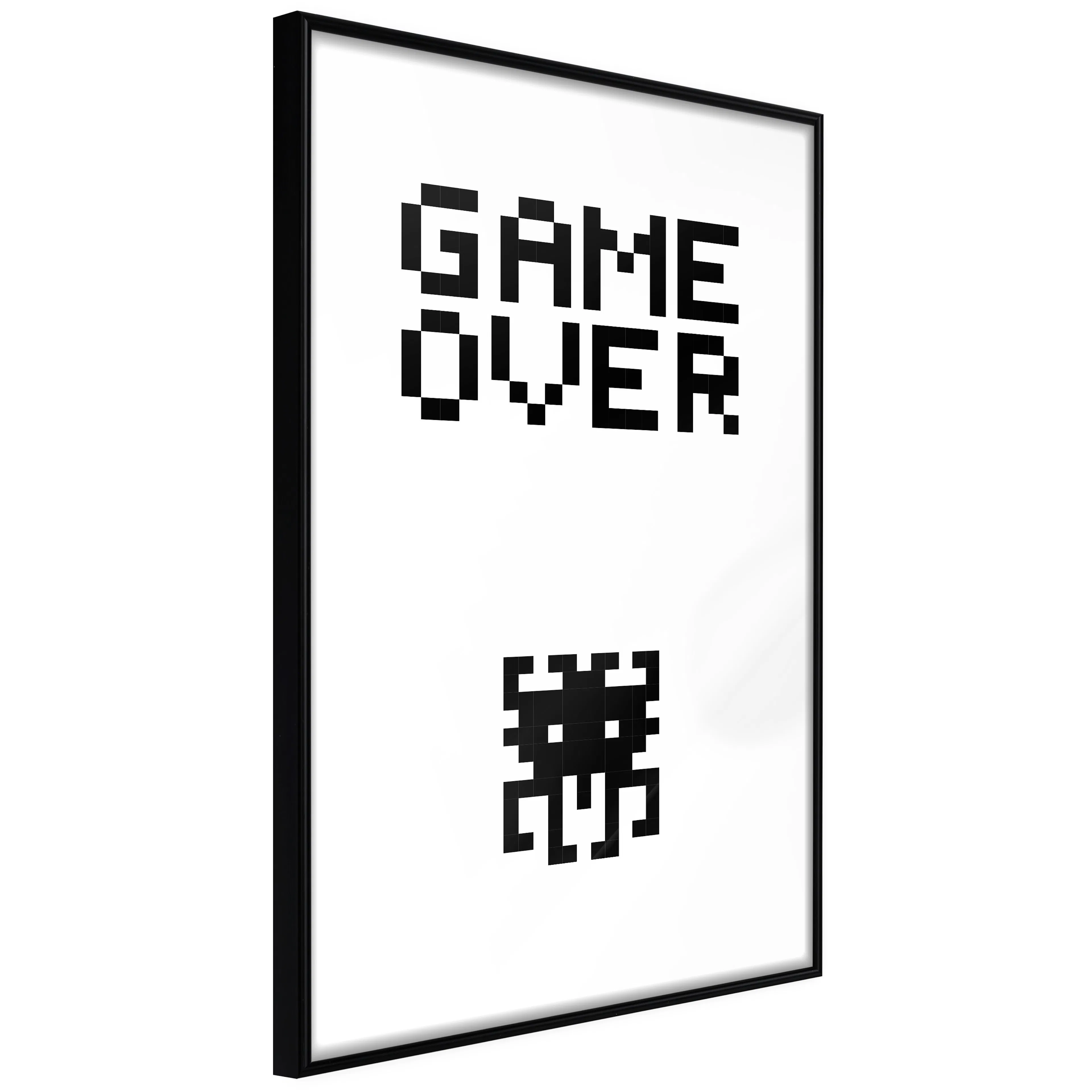 Affisch - Game Over [Poster] 40x60 Svart ram, 40x60 cm