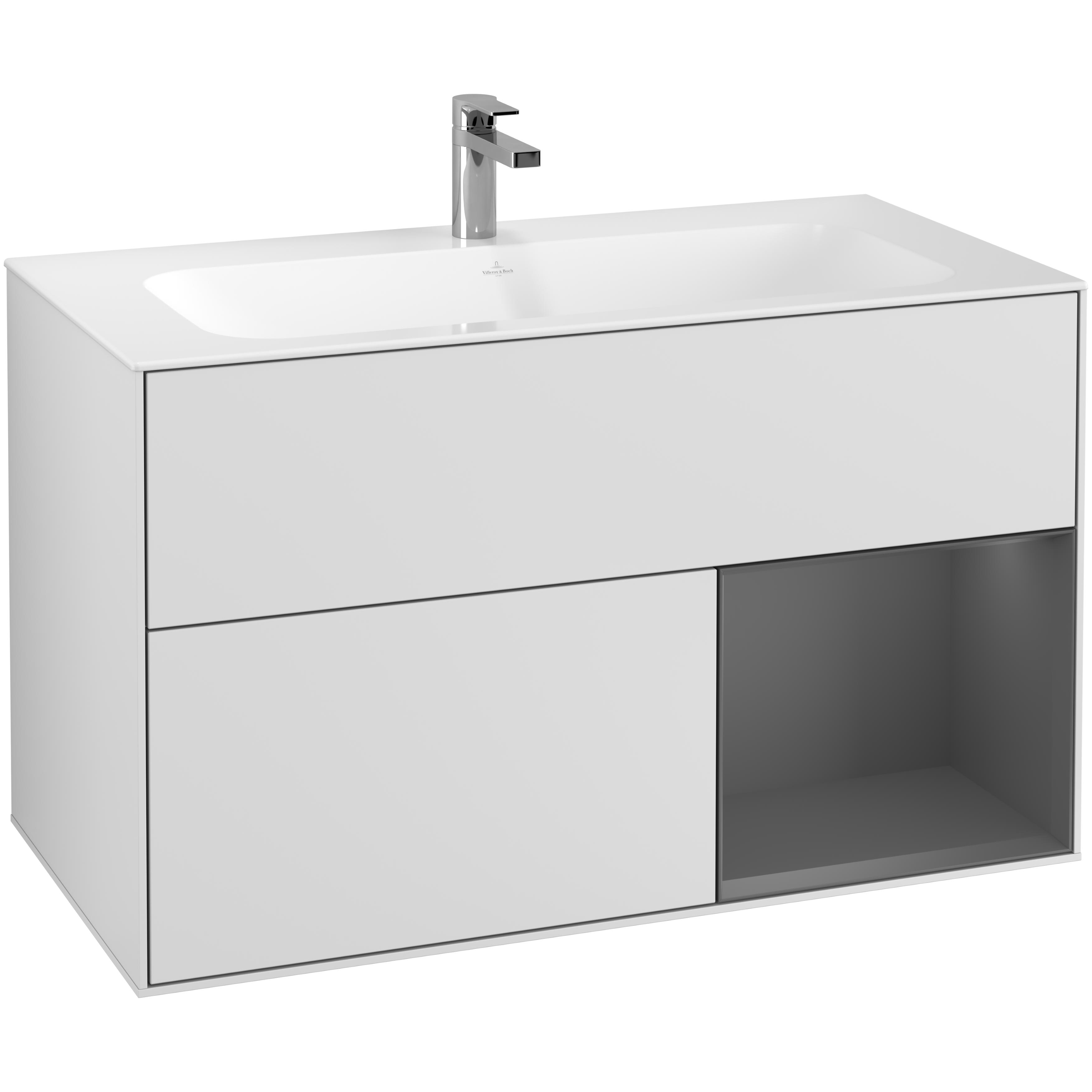 Tvättställsskåp Villeroy & Boch Finion med 2 Lådor och Hylla för Inbyggt Tvättställ