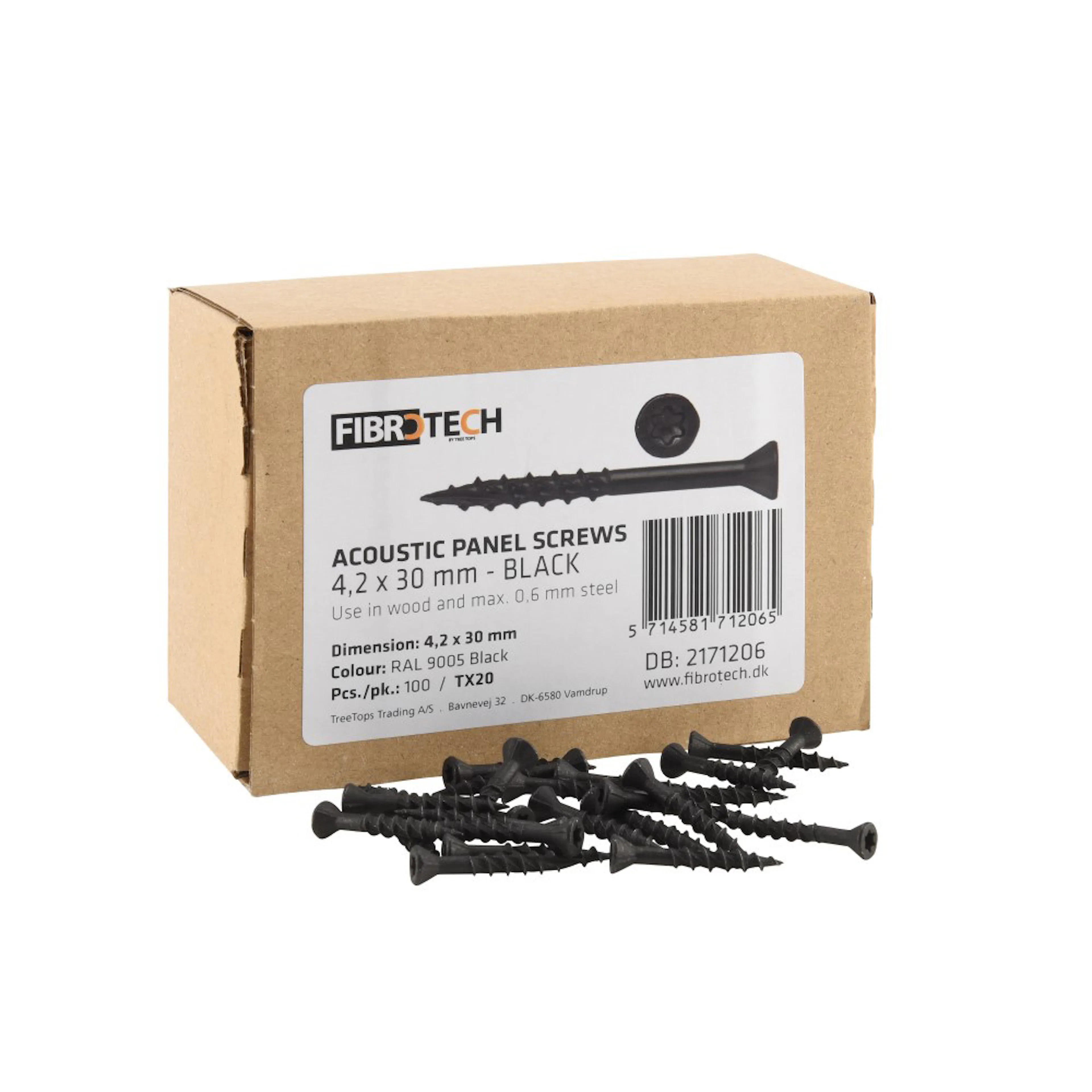 Skruv Fibrotech Akustikpanel 4,0x30mm 100 st