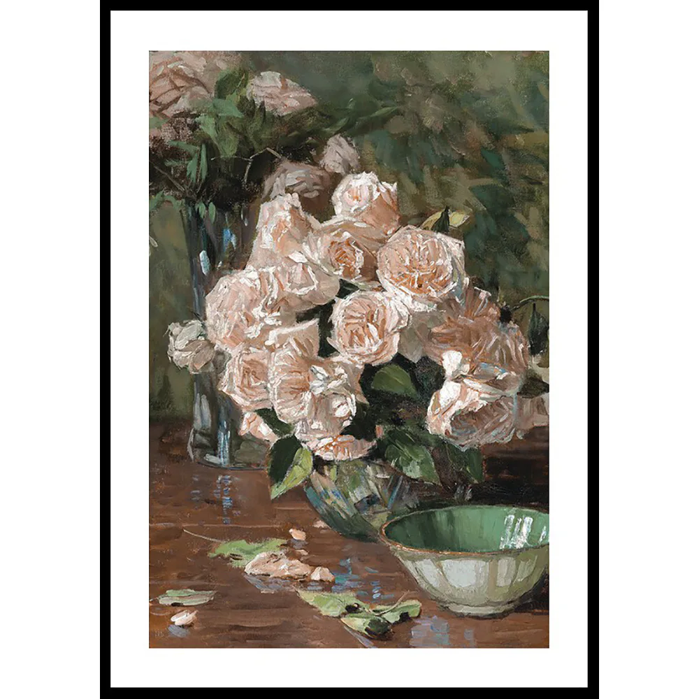 Poster Gallerix White Roses II By Carl Moll