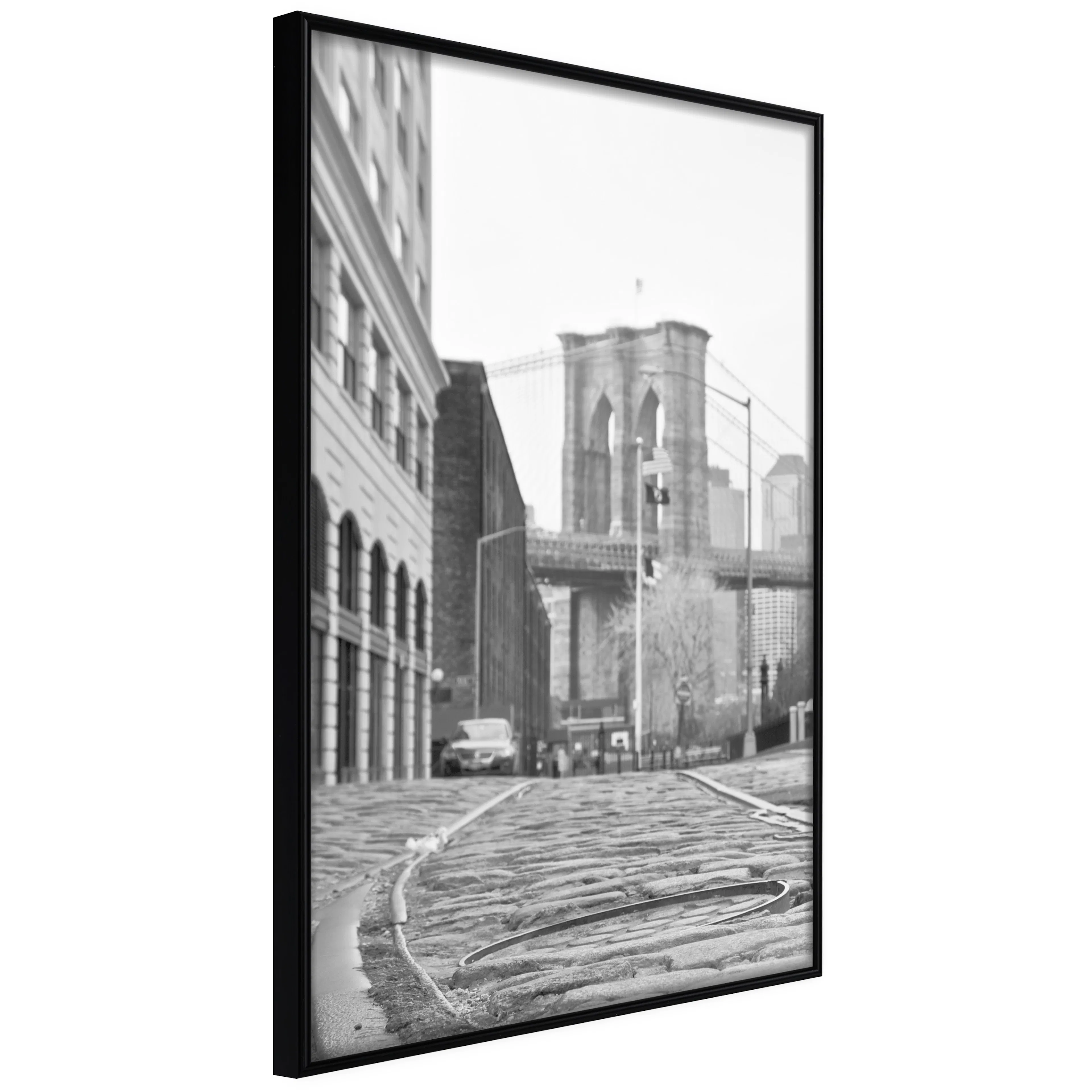 Affisch - Brooklyn Bridge [Poster] 40x60 Svart ram, 40x60 cm
