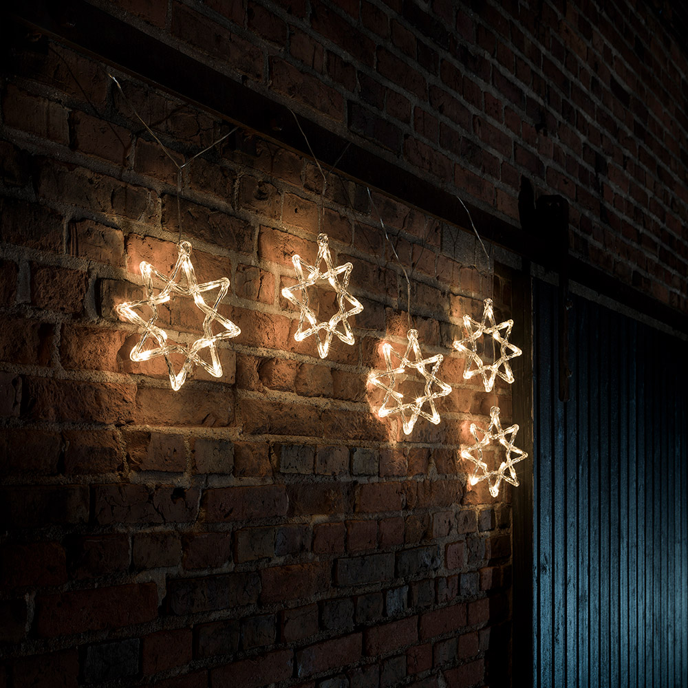 Ljusslinga Gnosjö Konstsmide 5 st Stjärnor 40 st LED 2