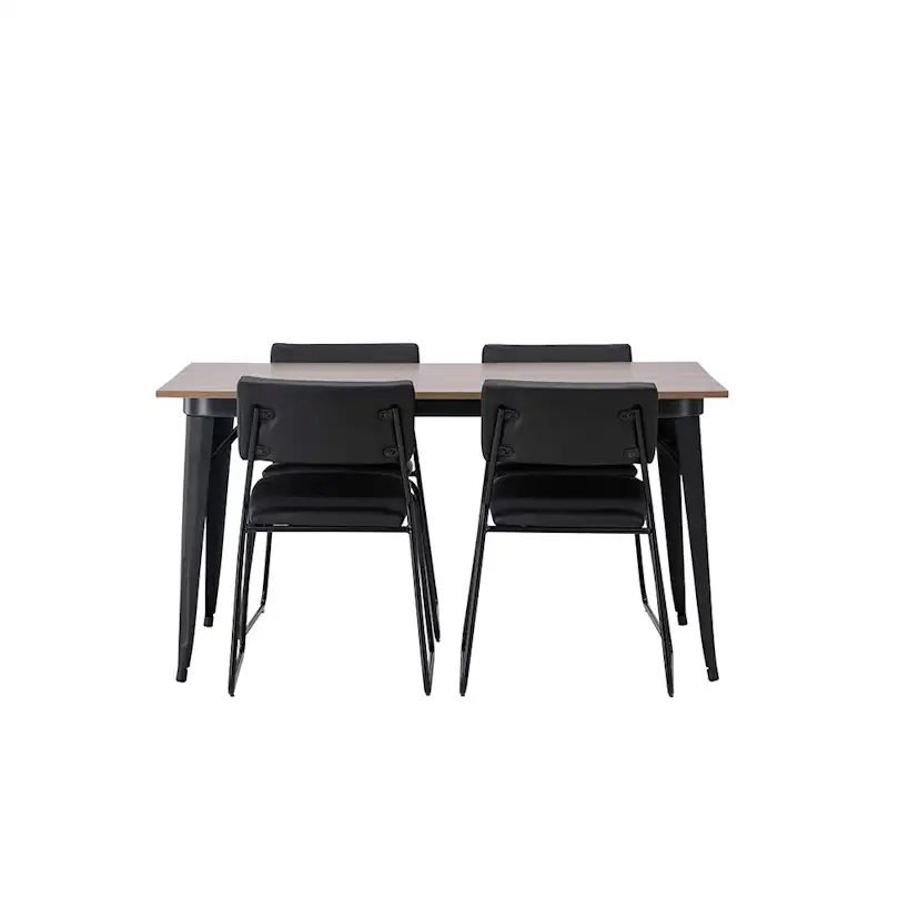 Matgrupp Venture Home Tempe 140 cm med 4 Kenth Stolar