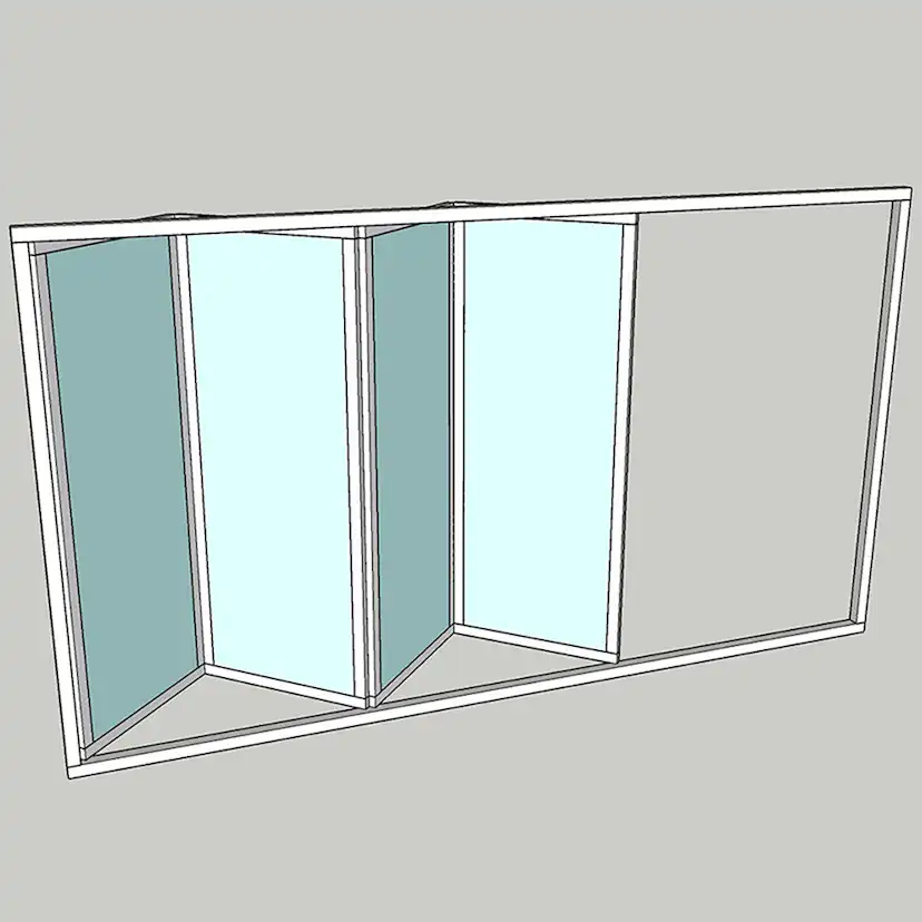 Vikparti Allvy Sunroom s75 3-Glas 4-Delad