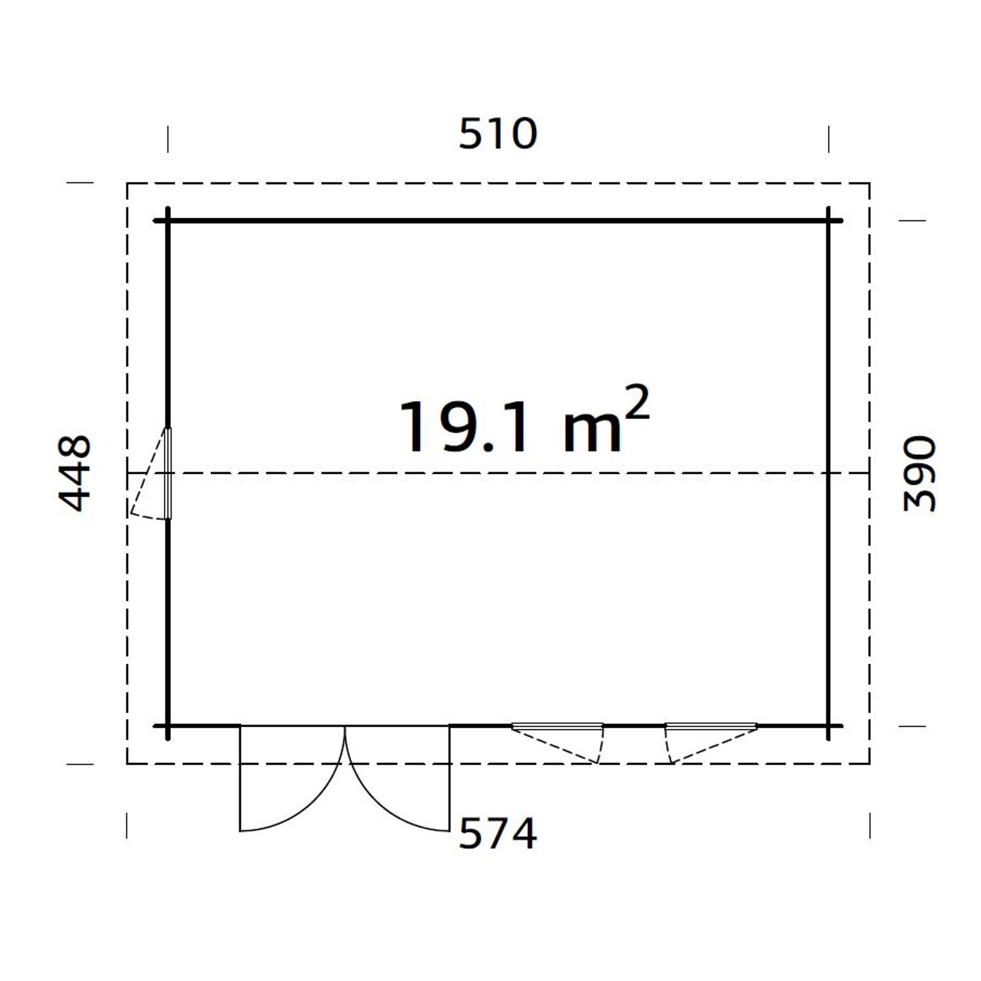 Iris 19,9 m2 (inv. 19,1 m2) Obehandlad