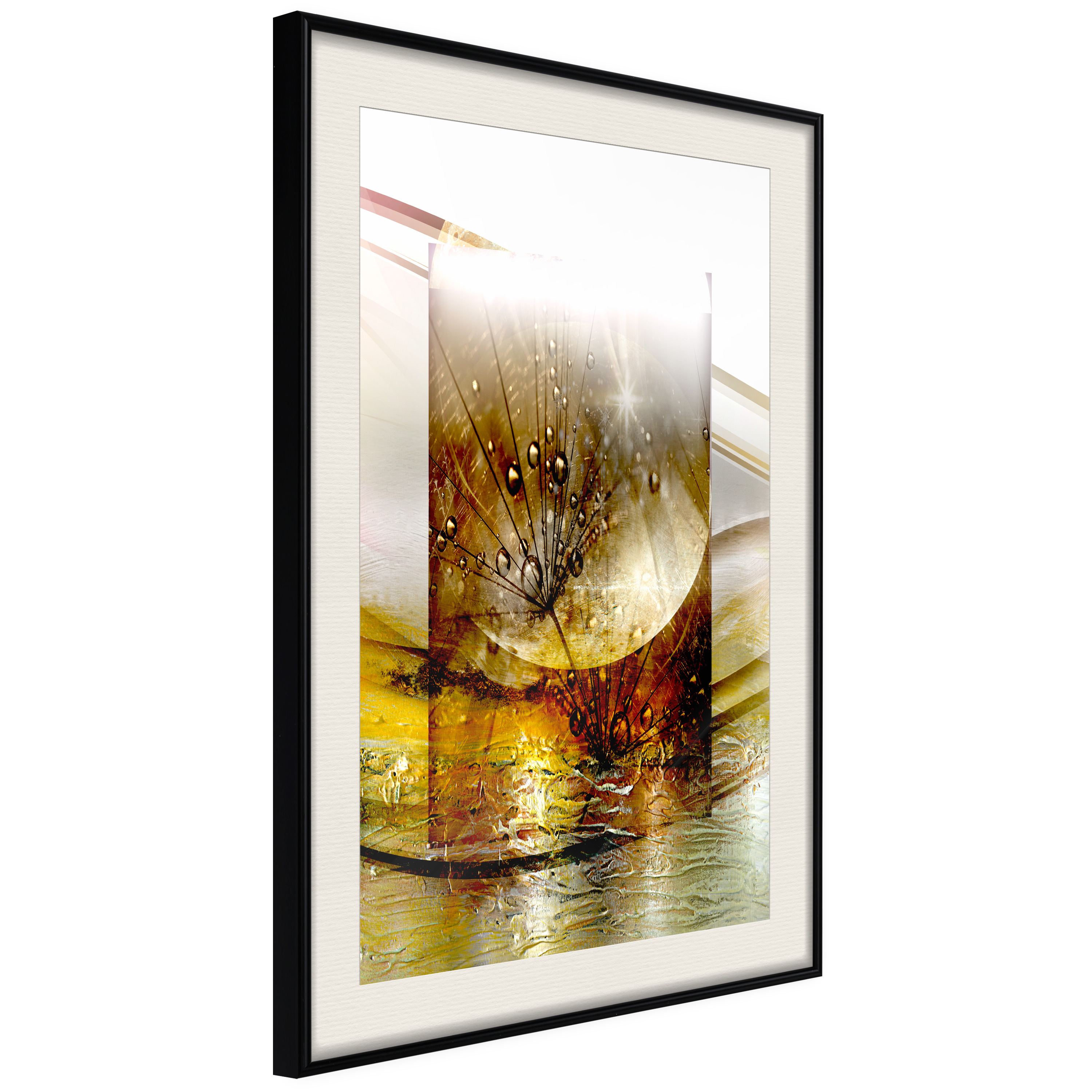 Affisch - Thought [Poster] 30x45 Svart ram med passepartout, 30x45 cm