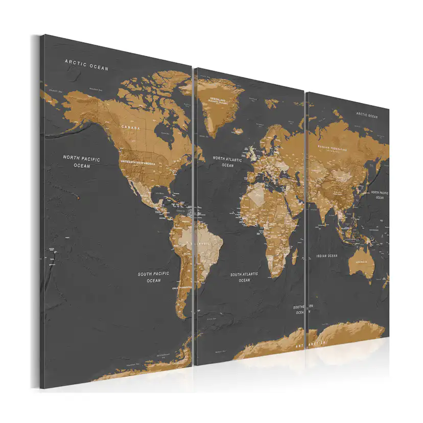 Tavla Arkiio World Map Modern Aesthetics