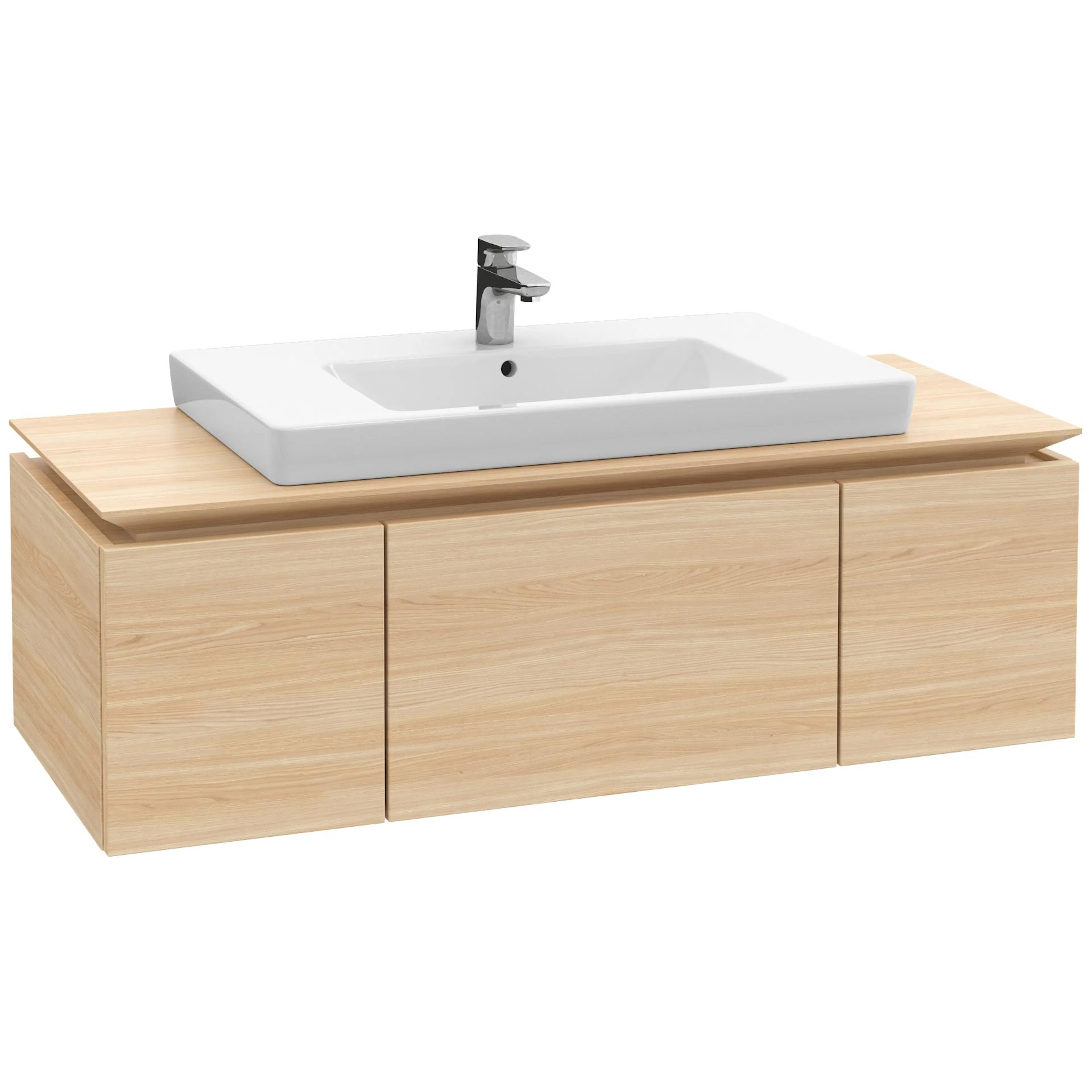 Tvättställ villeroy & Boch Subway 2.0 71758G01 Vit Alpin, Med Bräddavlopp, 800 mm, Med Blandarhål, för Trehålsblandare, Undersida: Polerad