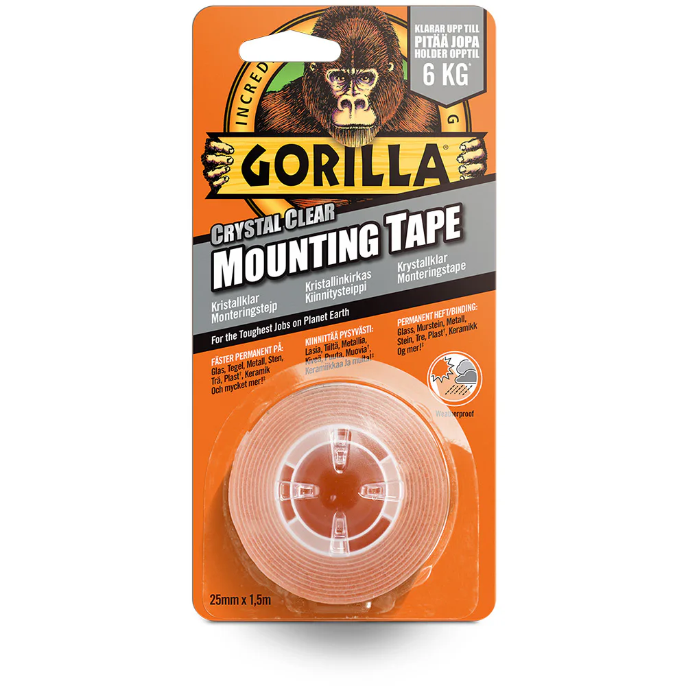 Tejp Gorilla Monteringstejp 1,52mx25,4mm