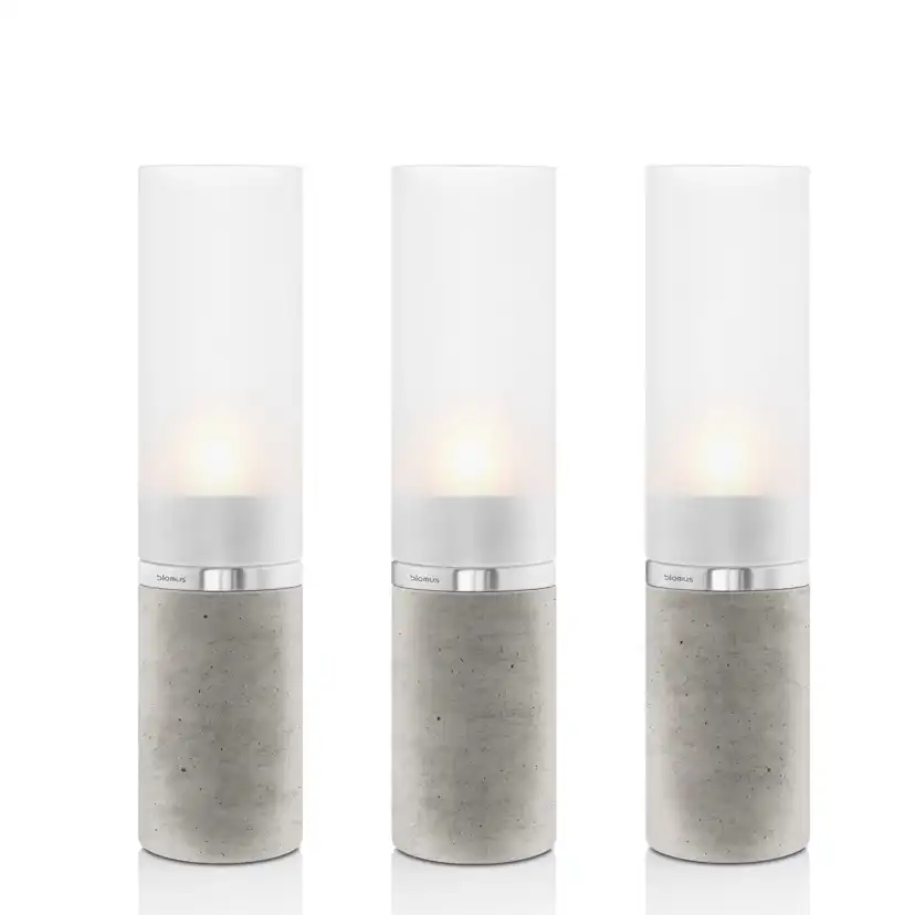 Ljuslykta Blomus Faro Betong, 3-Pack