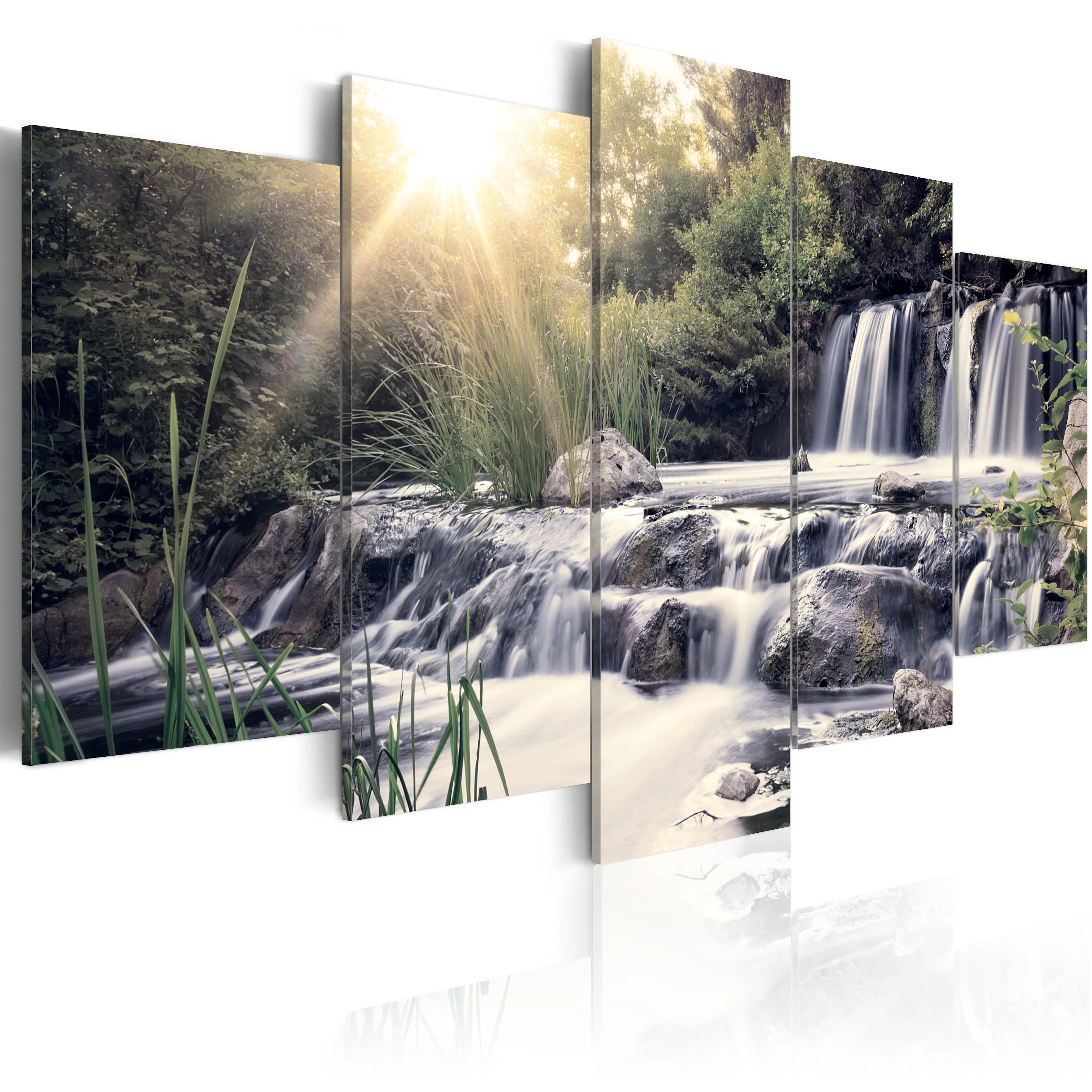 Foto på akryl - Waterfall of Dreams [Glass] 200x100 Mått: 200x100 cm
