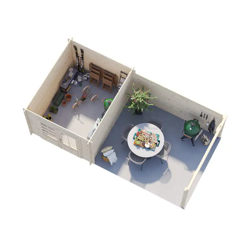 Ella 6,9+10,0 m2 Impregnerad transparent