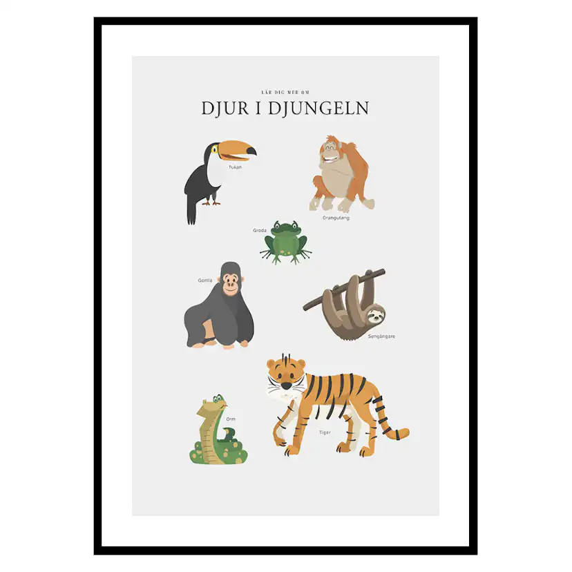 Poster Gallerix Djur I Djungeln