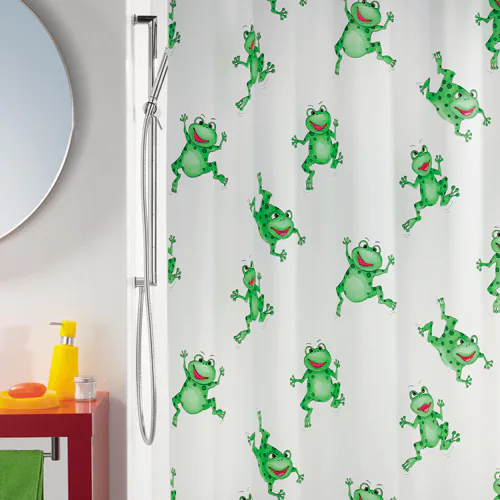 Duschdraperi Spirella Frogtime green 180x200
