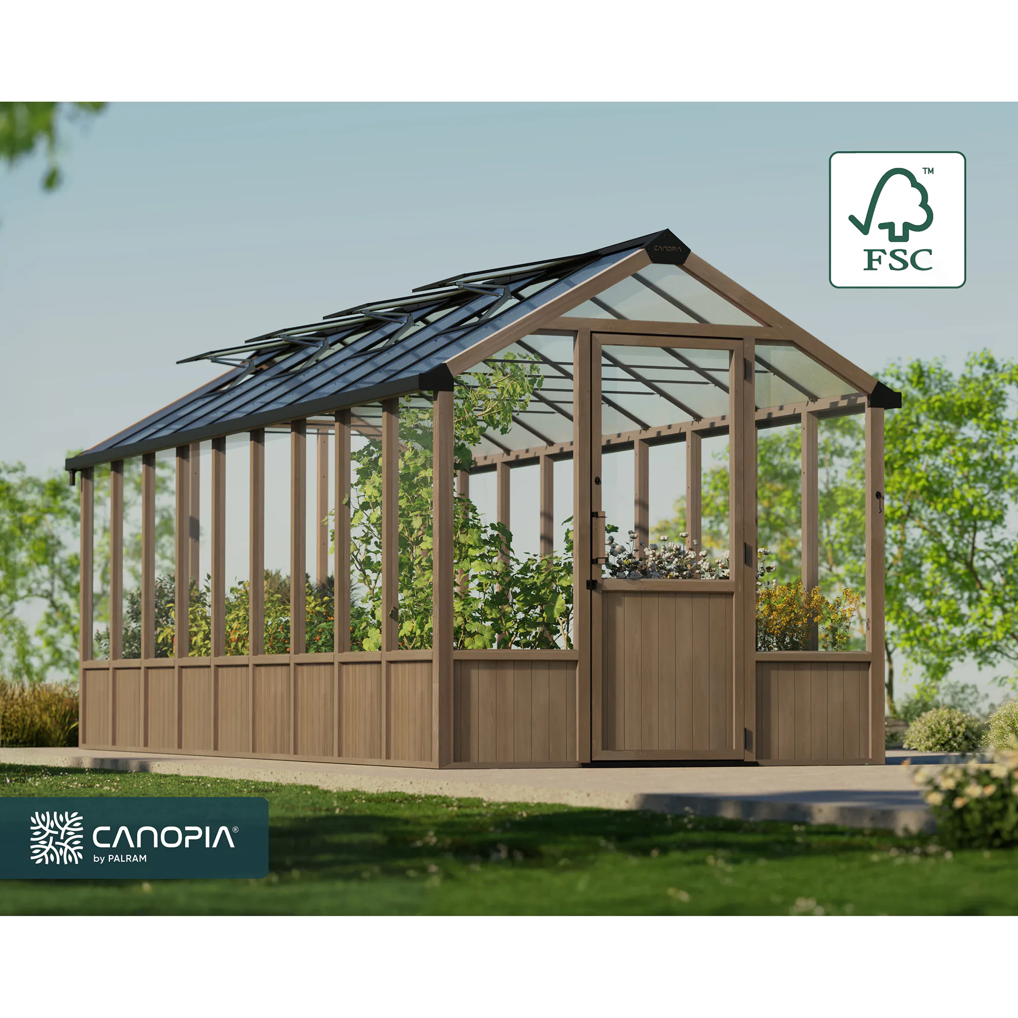 Canopia Natura 15,3m² - Växthus i cederträ, byggsats 15,3m²