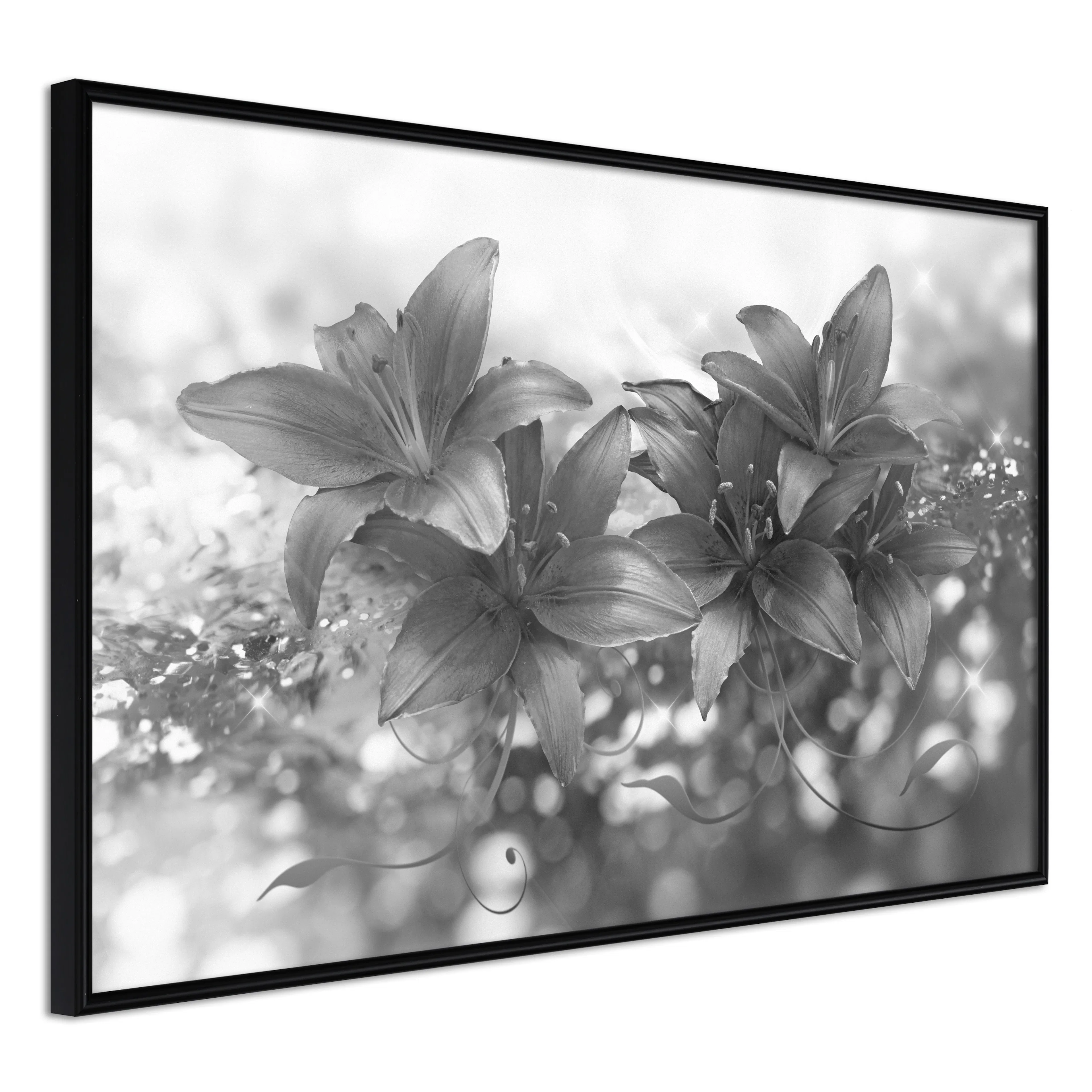 Affisch - Silver Bouquet [Poster] 60x40 Svart ram, 60x40 cm