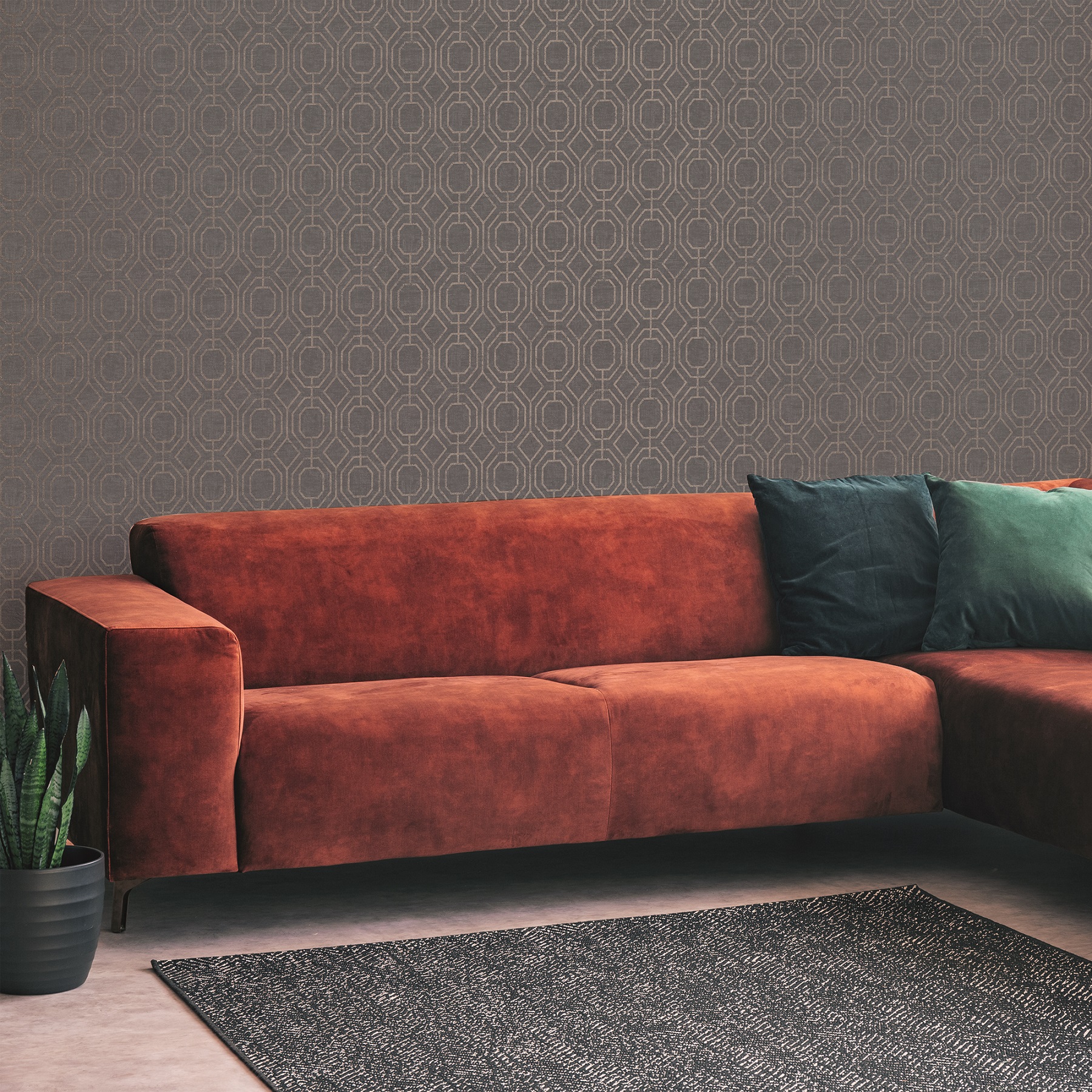 Tapet Superfresco Easy Luxus Geometrisk Dark