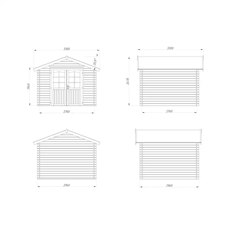 Stuga Palmako Lotta 7,6 m2