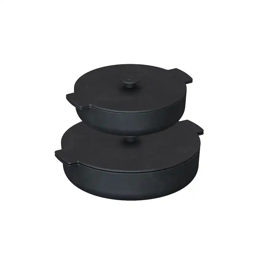 Gjutjärnsset OFYR Svarta Gjutgärnspannor 21/26 cm 2-pack