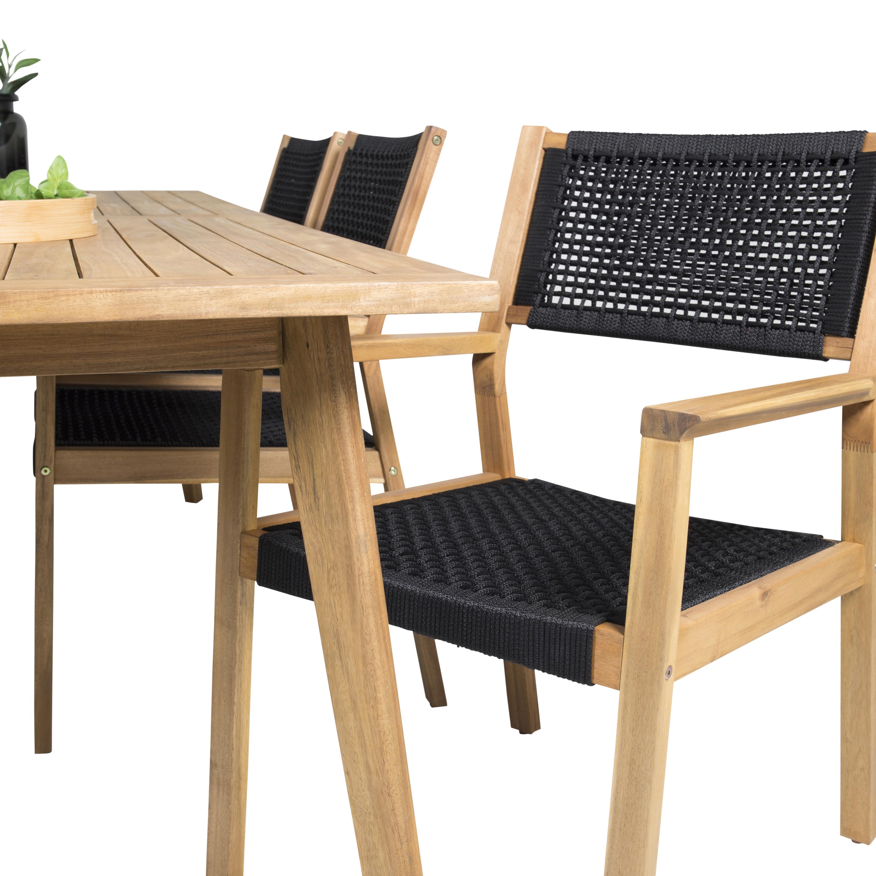 Matgrupp Venture Home Caisa 220 med 6 Lotta Matstolar
