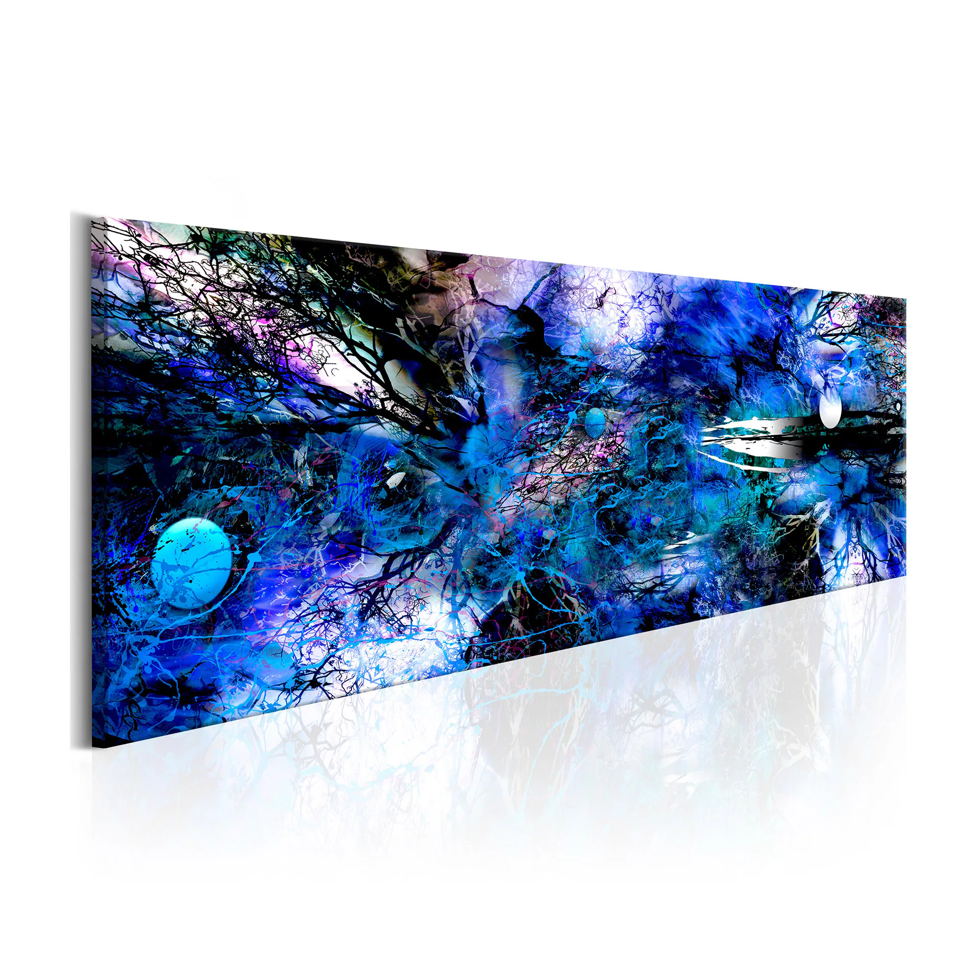 Tavla - Blue Artistic Chaos 135x45 135x45 cm