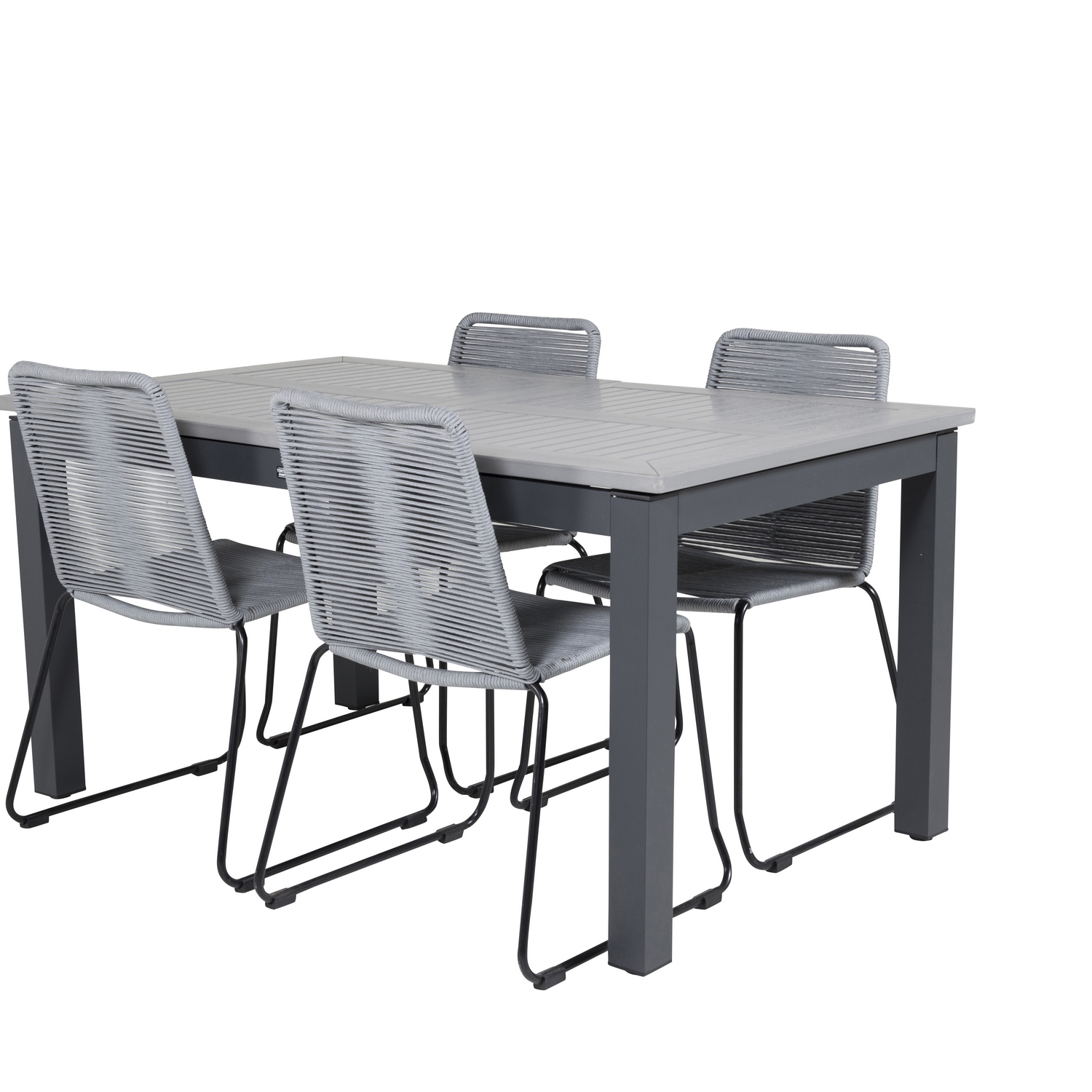 Matgrupp Venture Home Aleyna 160/240 med 4 Leon Matstolar