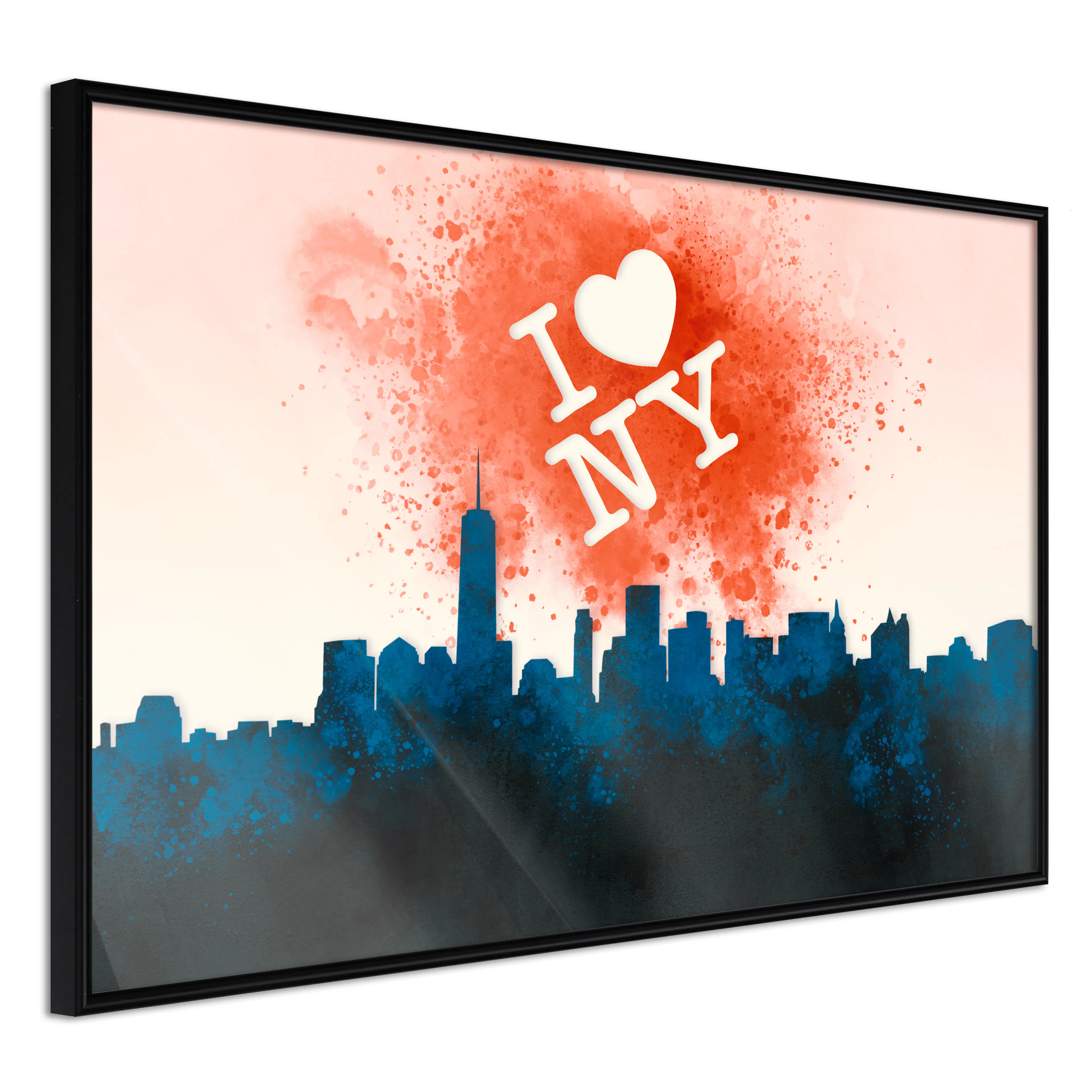 Affisch - I Love NY [Poster] 60x40 Svart ram, 60x40 cm