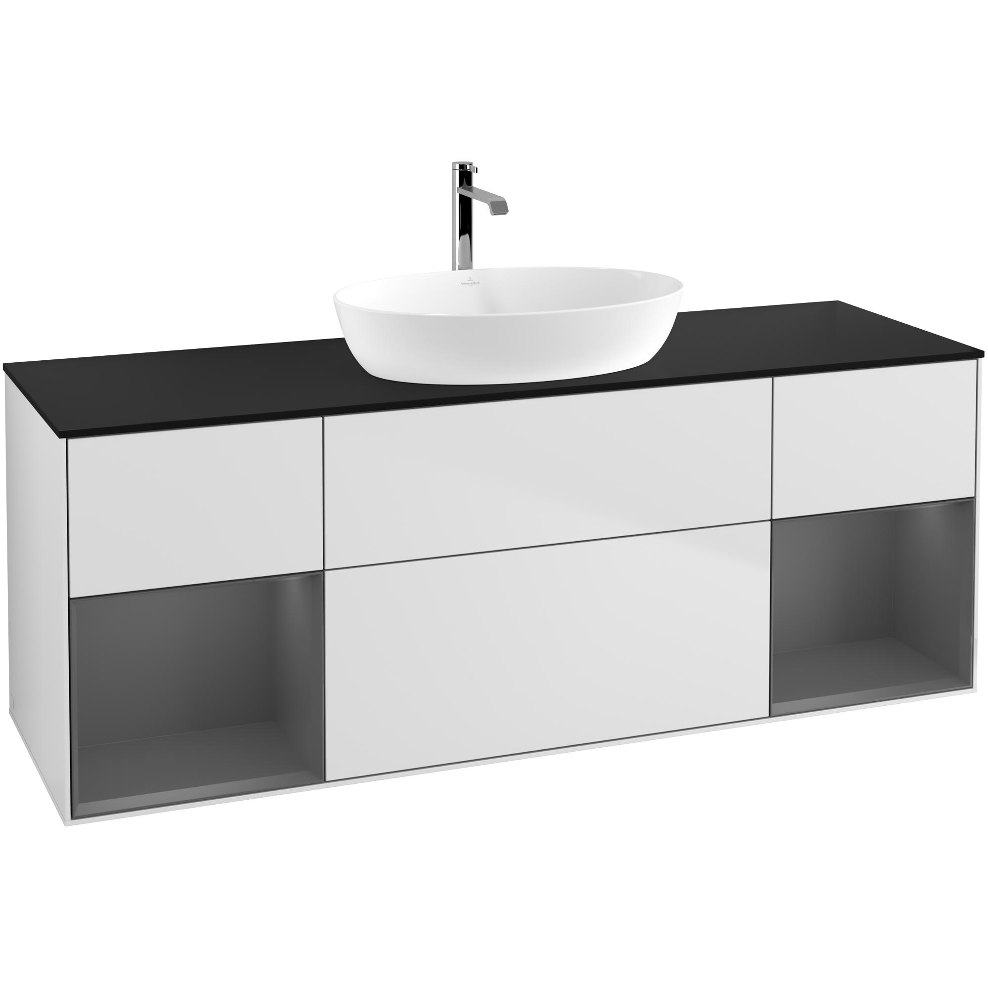 Tvättställsskåp Villeroy & Boch Finion med Två Hyllor och Bänkskiva för Fristående Tvättställ från Artis & Collaro