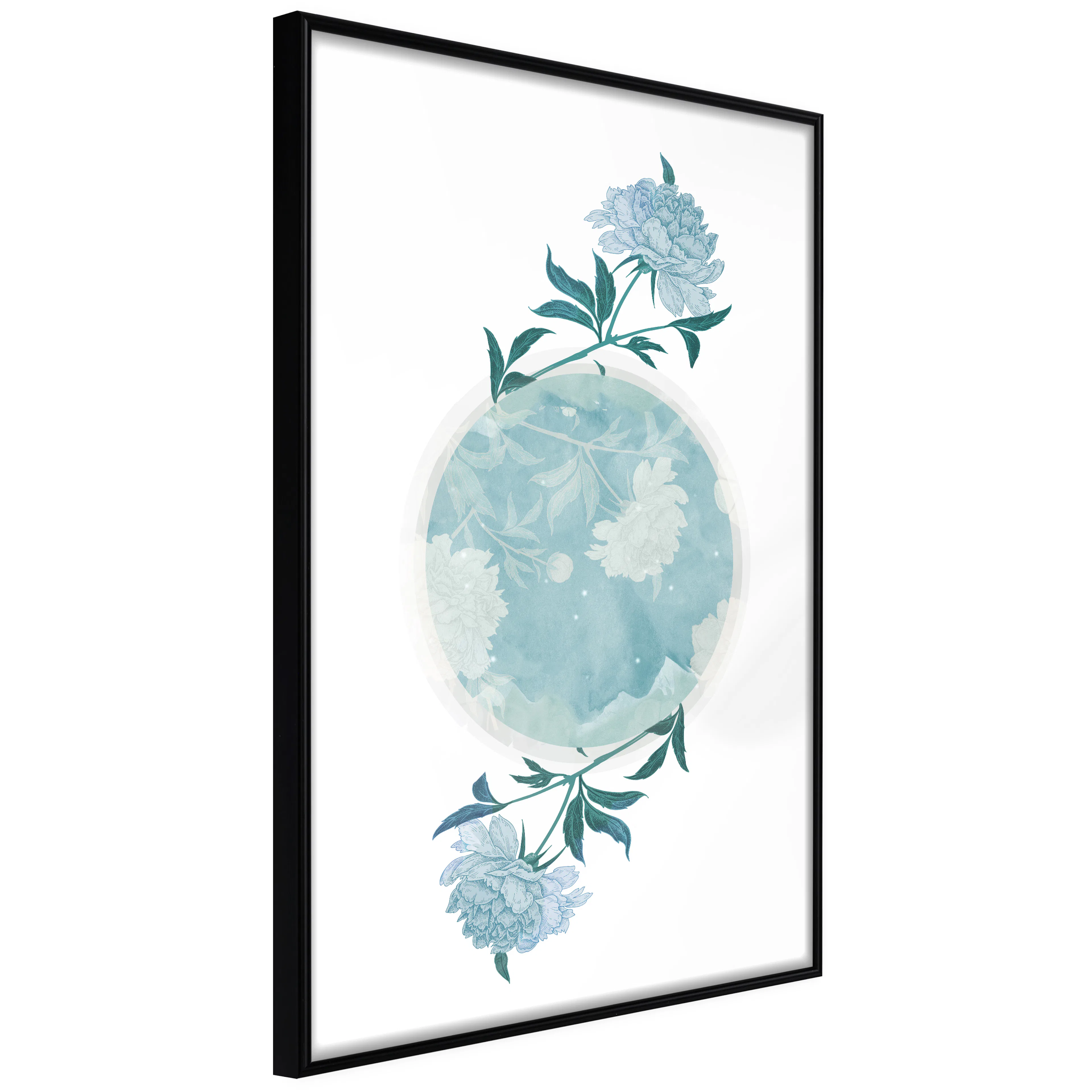 Affisch - Floral Planet [Poster] 40x60 Svart ram, 40x60 cm