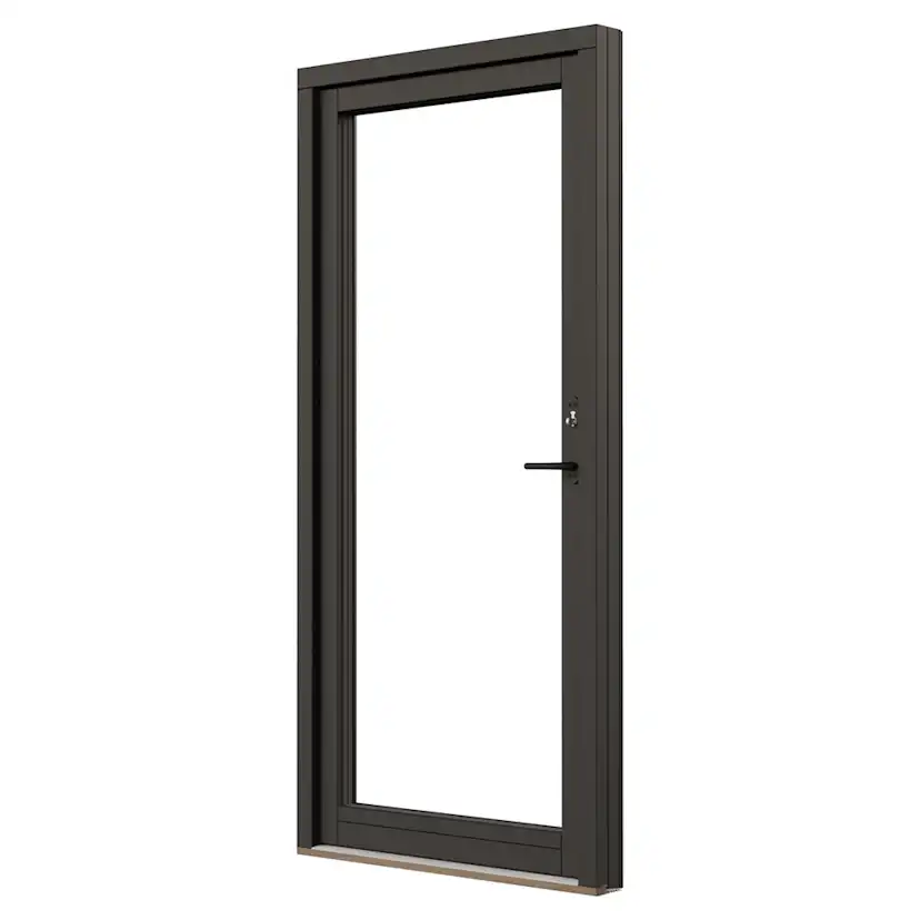 Fönsterdörr NorDan NTech Helglasad Aluminium BlackLine Svart