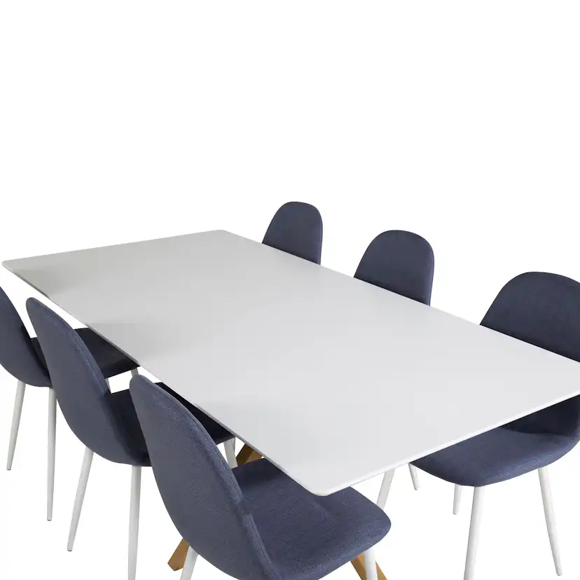 Matgrupp Venture Home Piazza Rektangulärt med 6 Polar stolar