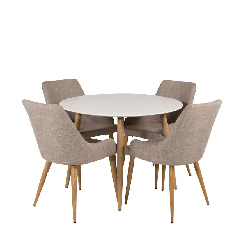 Matgrupp Venture Home Plaza med 4 Plaza Stolar Sammet