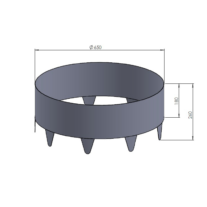 Trädring Skotte Garden Corten 26cm Hög ⌀65 cm